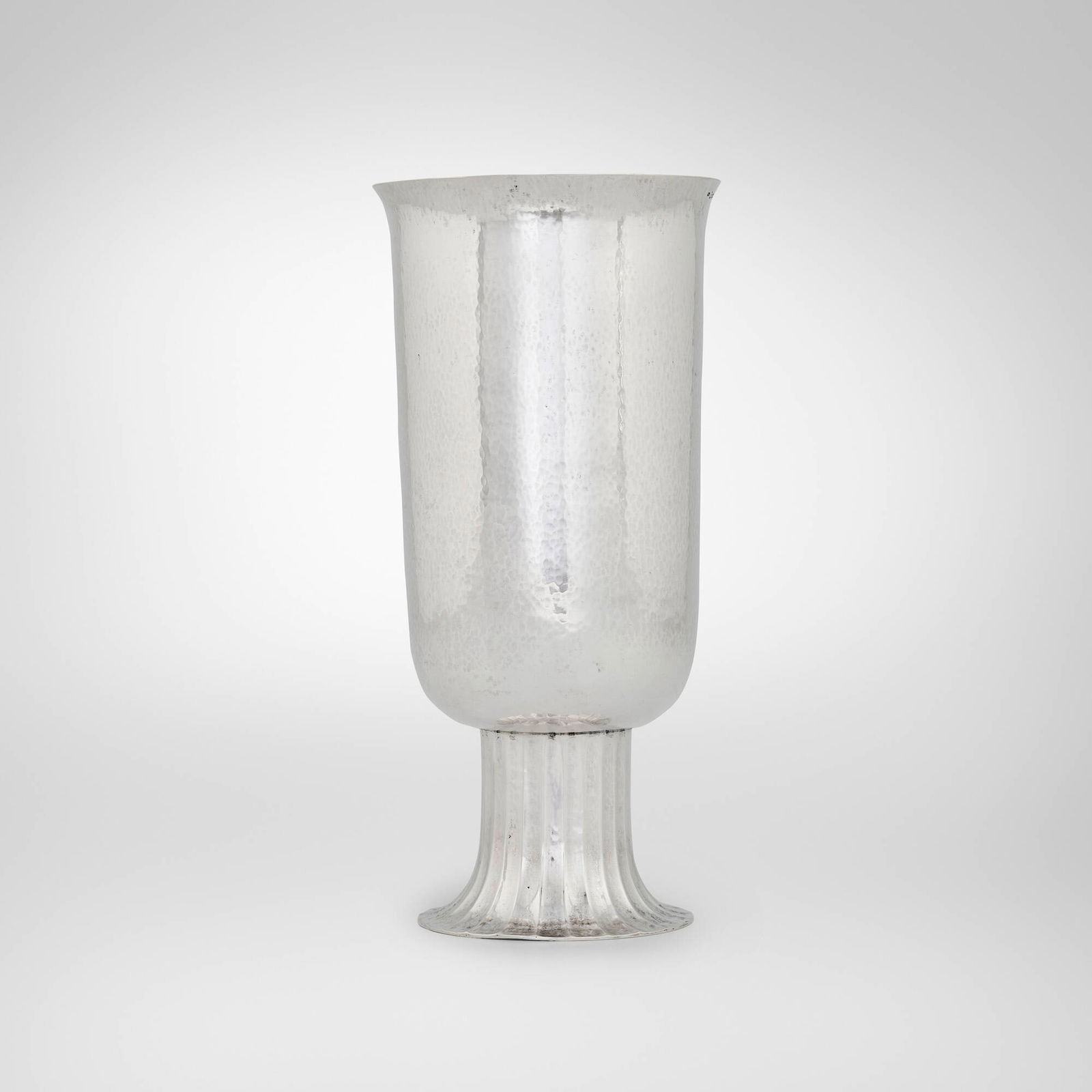 Josef Hoffmann, Vase: Josef Hoffmann Vase Alexander SturmVienna, Austria, after 1922.800 silver 8.75 h x 4 dia in (22 x 10 cm) Impressed maker's mark and Austrian hallmark to rim '800'. 12.21 ozt.