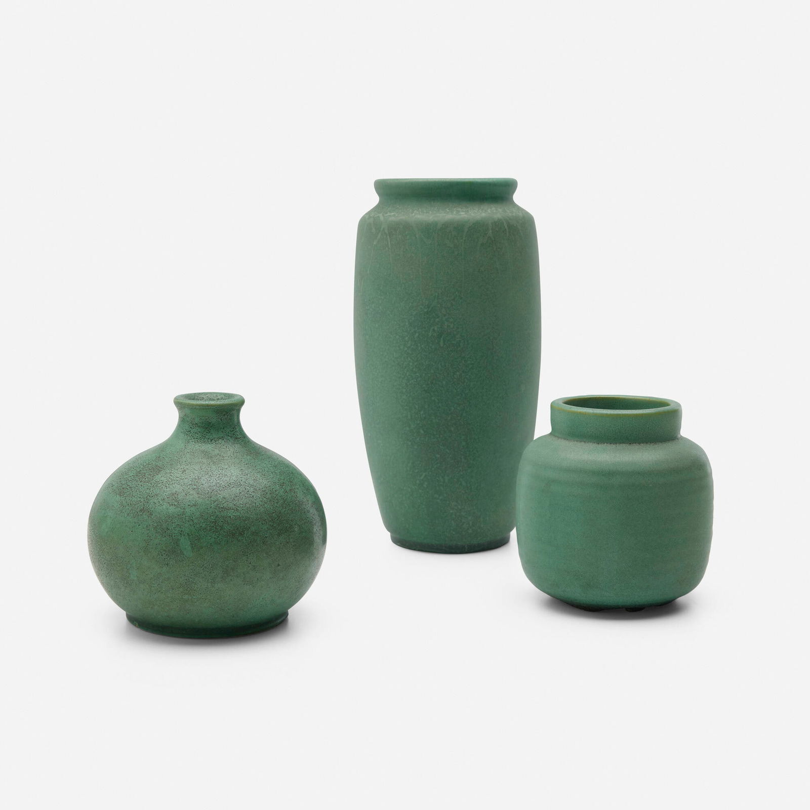 Teco Pottery, Collection of three vases (1 of 3)