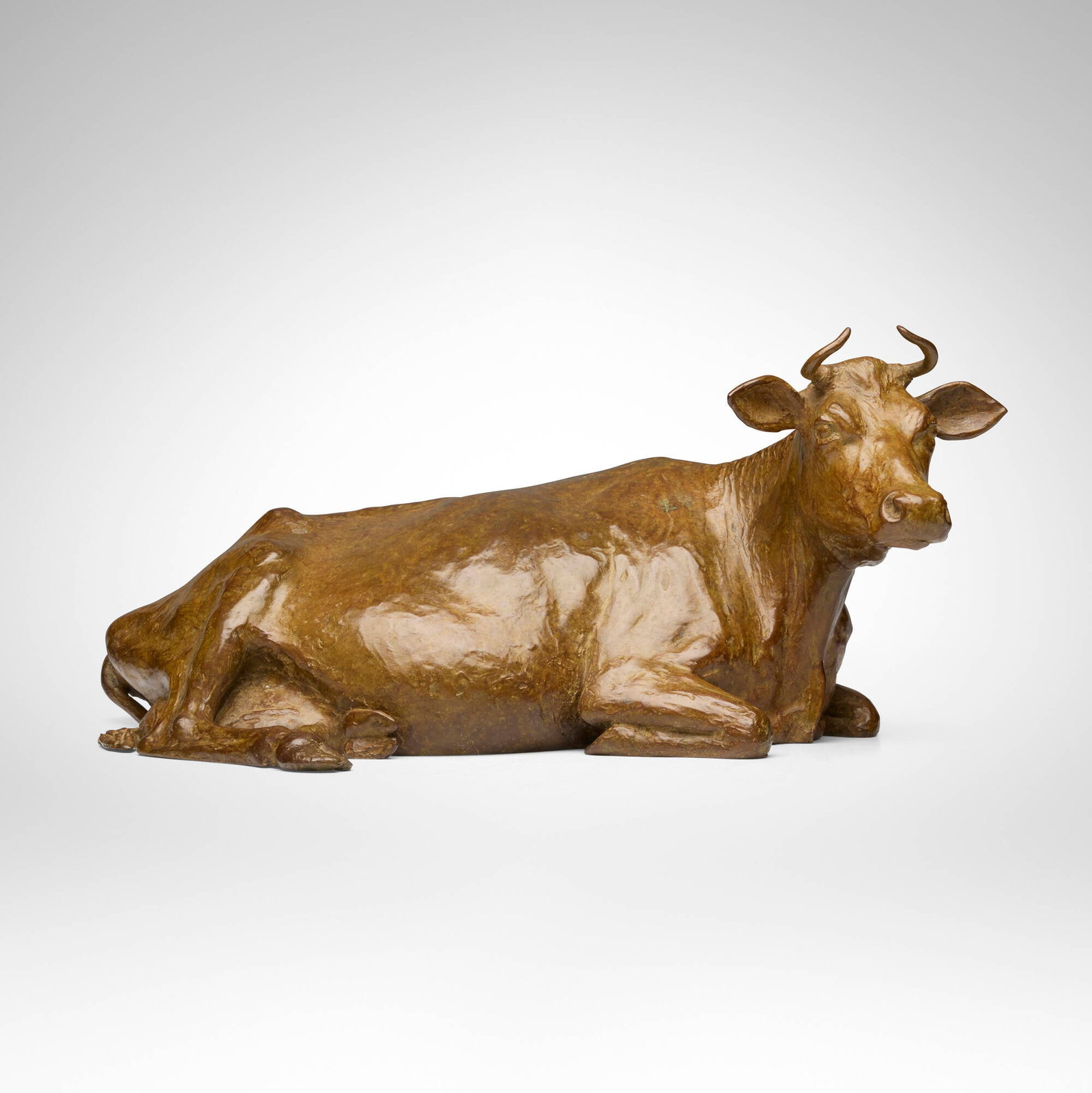 J. Clayton Bright, Miss Gratz: J. Clayton Bright Miss Gratz 1984 patinated bronze 5.75 h x 13.75 w x 7.75 d in (15 x 35 x 20 cm) Impressed signature and date to lower edge 'Bright ? 1984'. This work will ship from