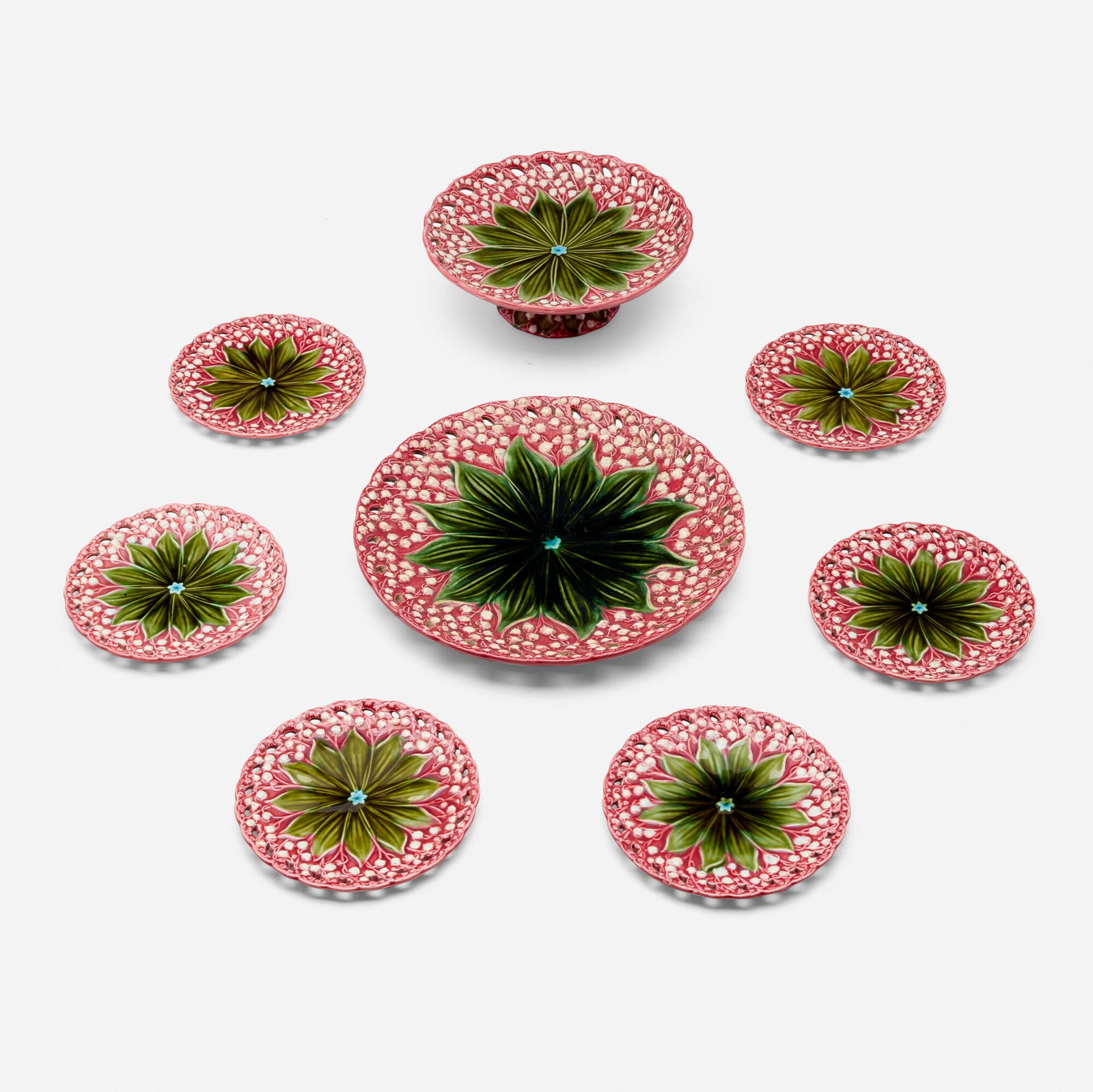 Villeroy & Boch, Collection of Majolica dinnerware with lily-of-the-valley (1 of 5)