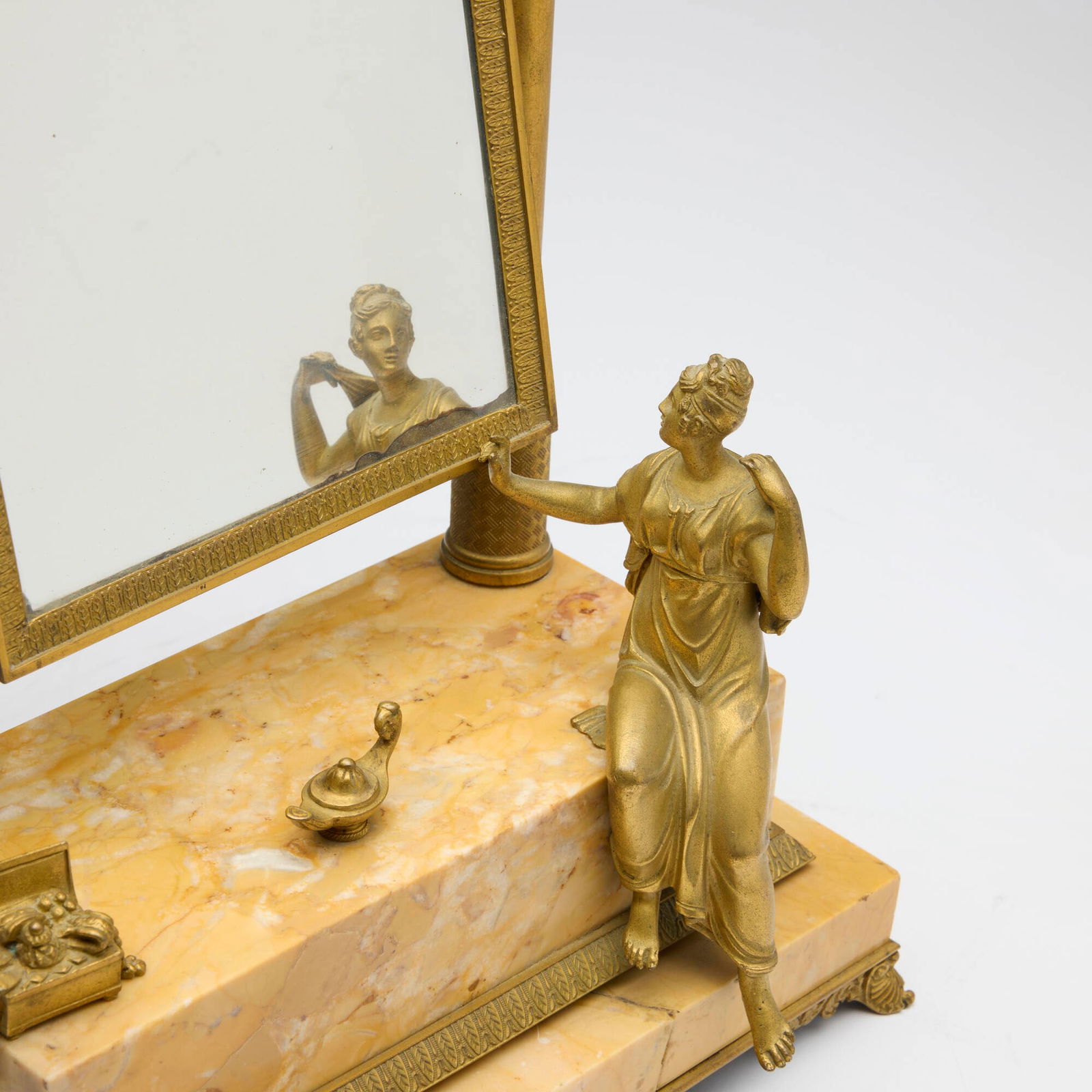 French, Empire vanity table mirror - 4