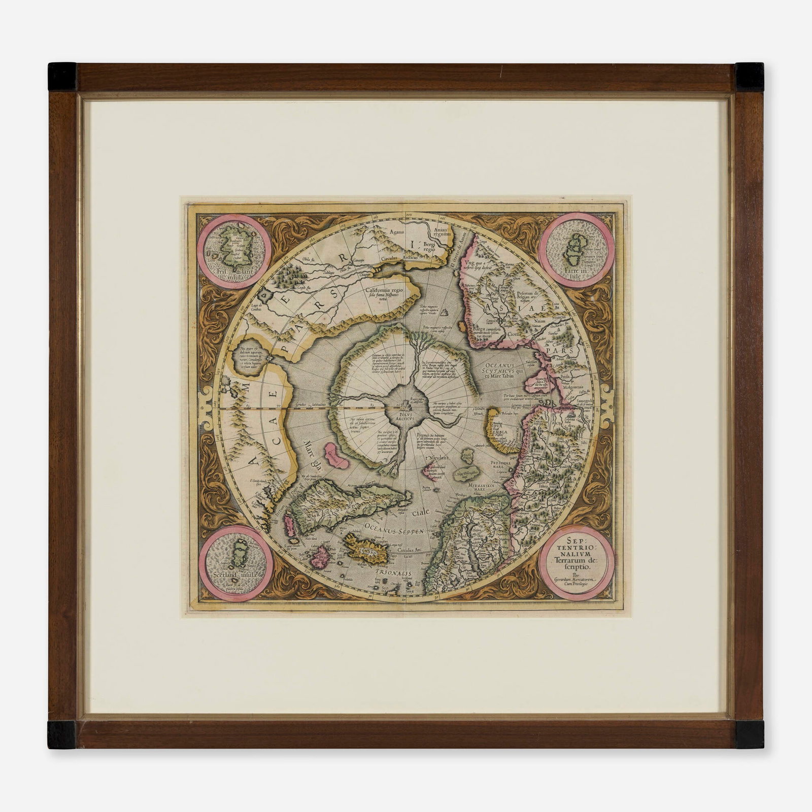 Gerardus Mercator, Septentrionalium Terrarum descriptio (Description of the Northern Lands) map (1 of 3)