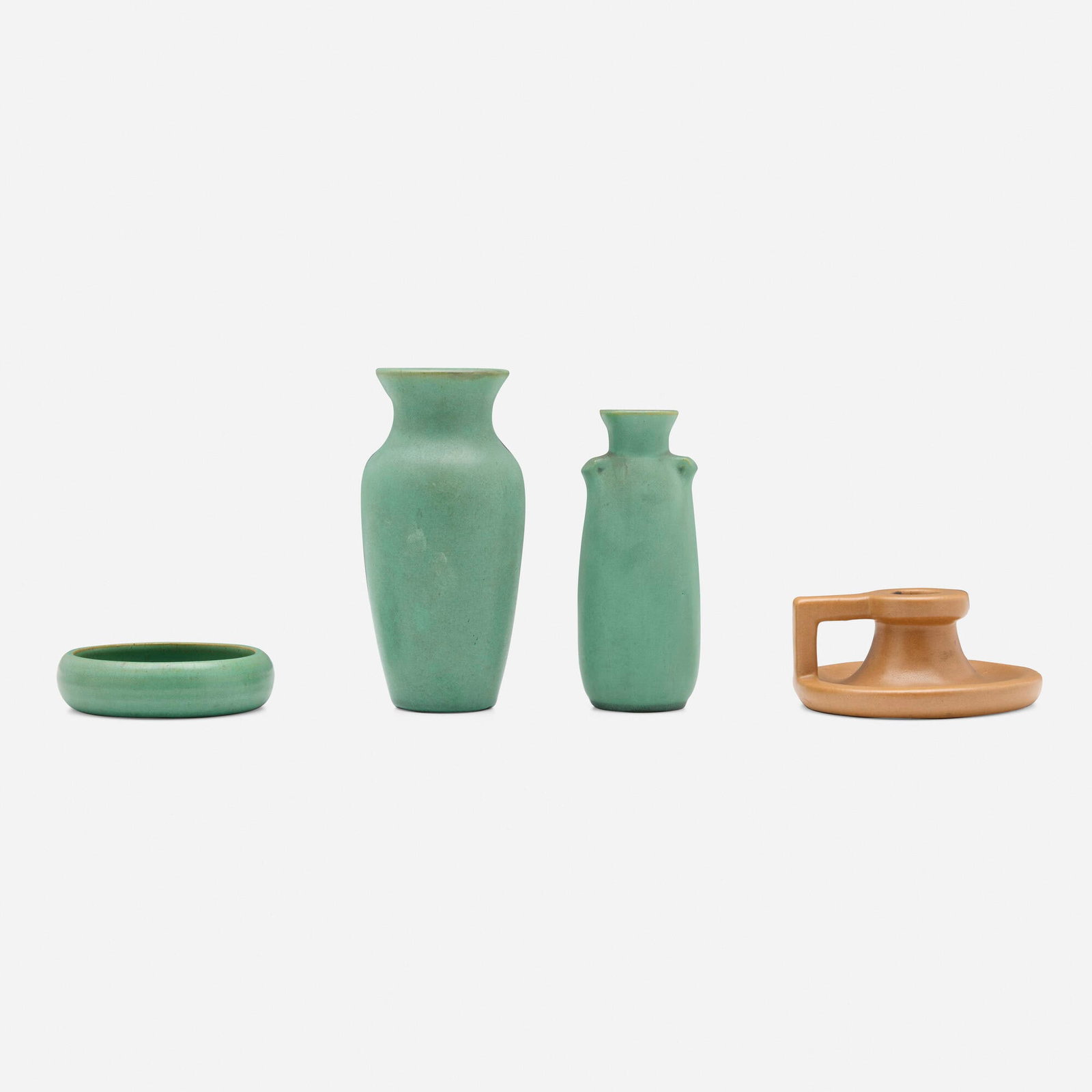 Teco Pottery, Collection of four works (1 of 5)