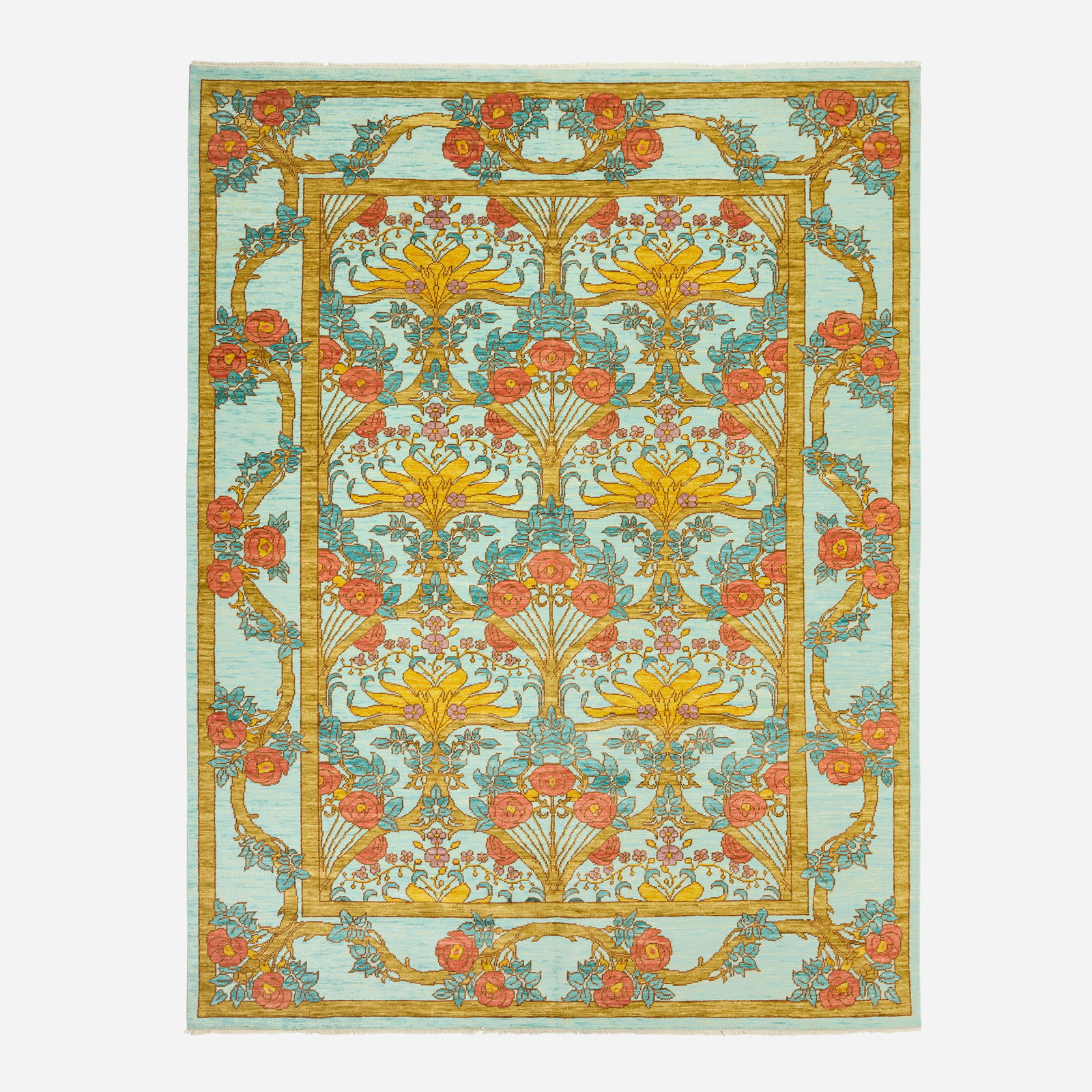 Art Nouveau Style, Medium-pile carpet: Art Nouveau Style Medium-pile carpet 21st century hand-knotted wool 14'2" x 10'3" in (432 x 314 cm) This work will ship from Lambertville, New Jersey.