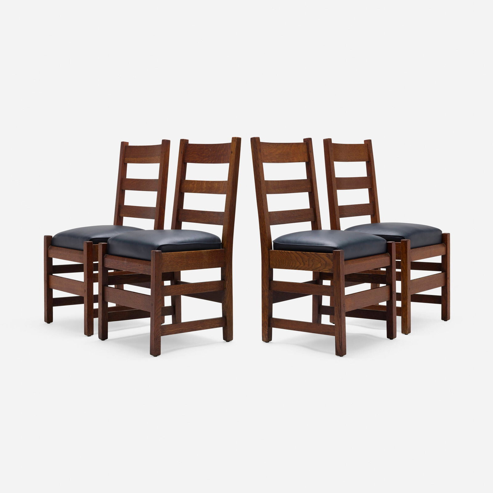 L. & J.G. Stickley and Gustav Stickley, Chairs model 800, set of four (1 of 5)
