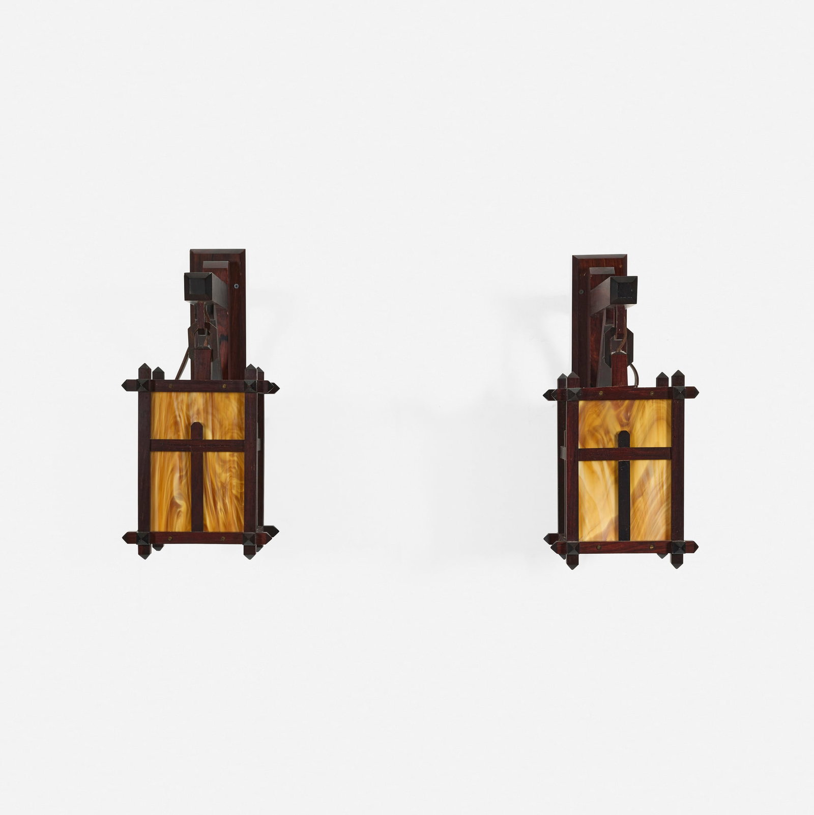 Arts & Crafts, Large sconces, pair - 3