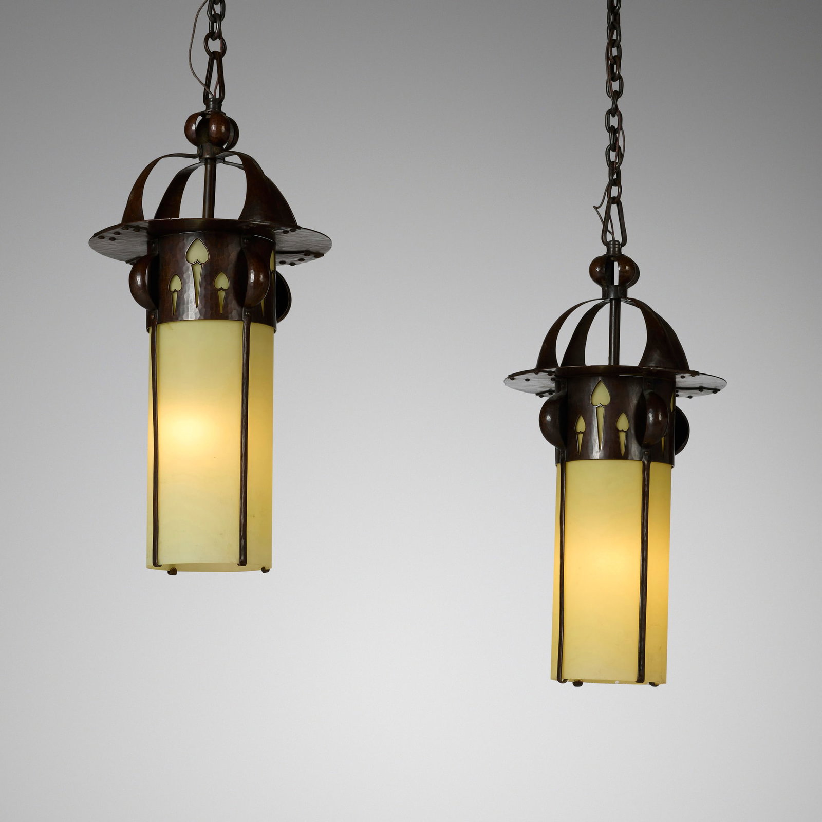 Arts & Crafts Style, Hanging lanterns, pair (1 of 3)