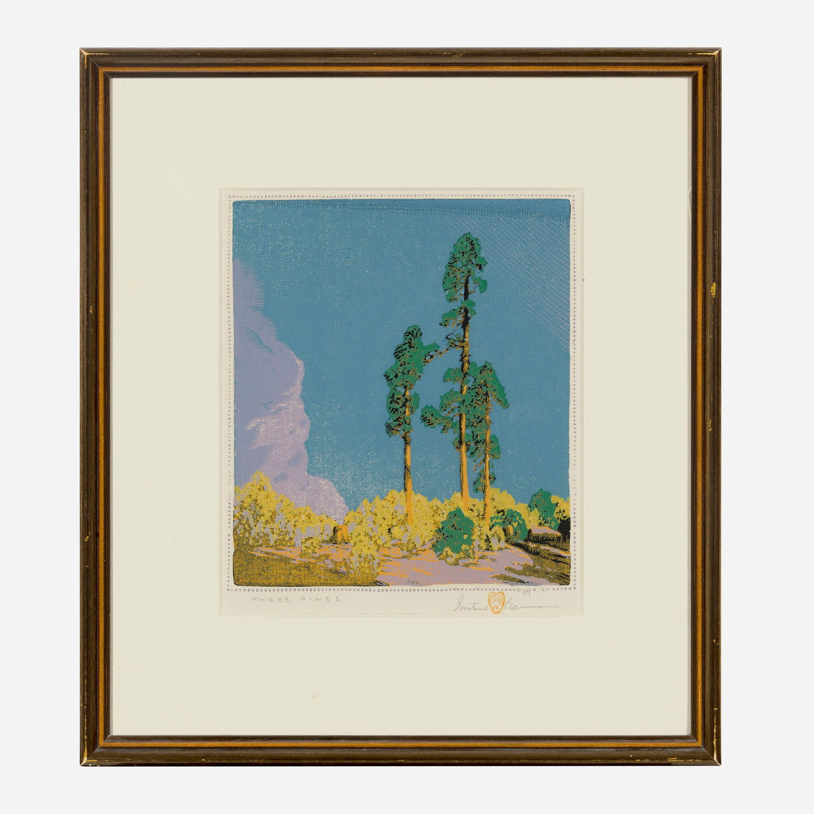 Gustave Baumann, Three Pines - 2