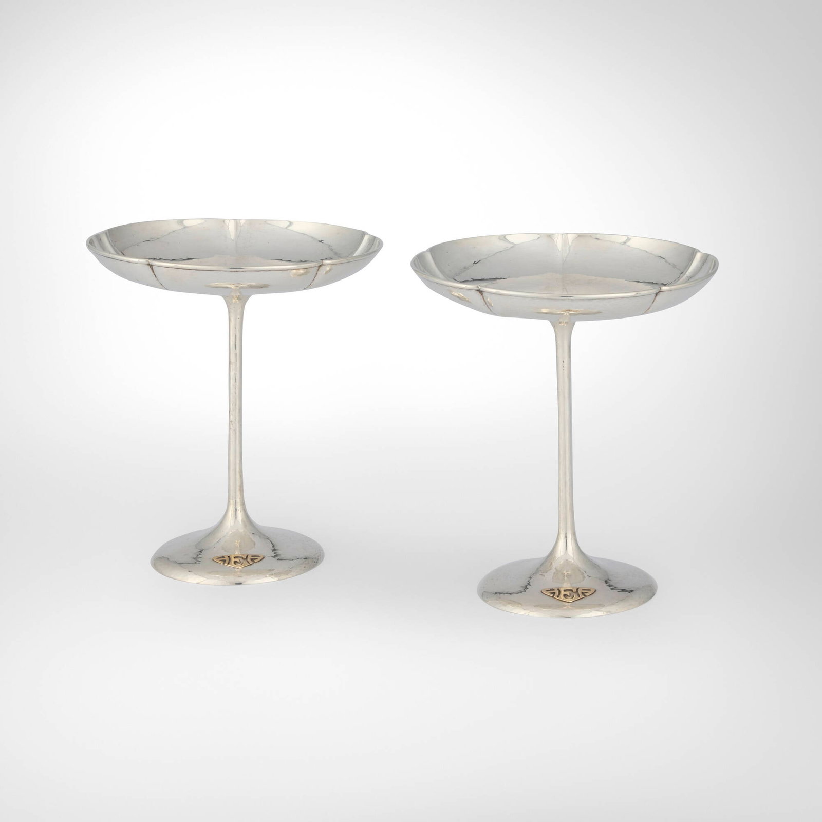 Lebolt & Co., Round lobed compotes, pair (1 of 4)
