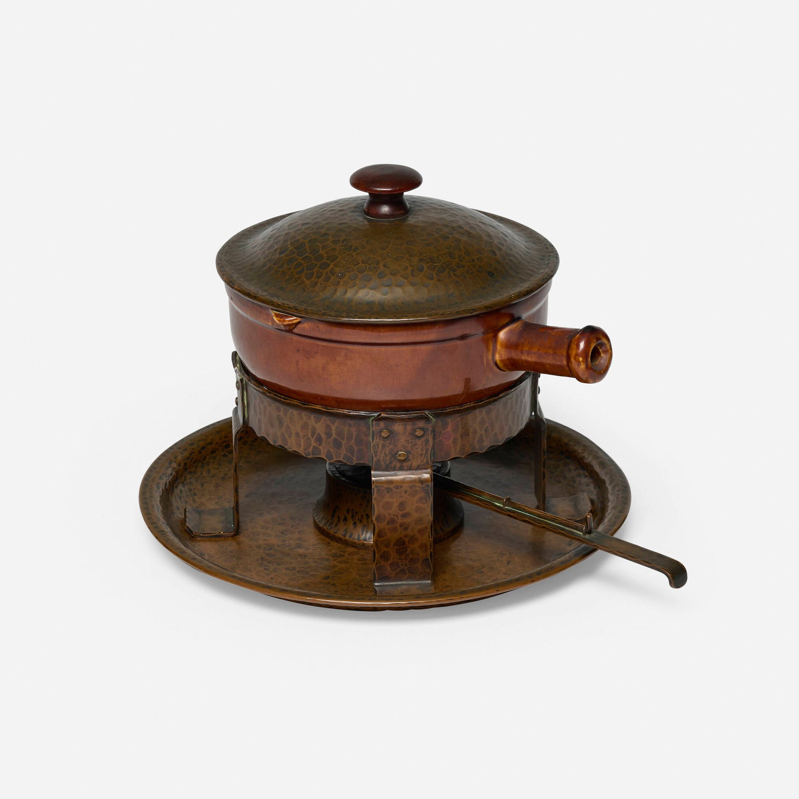 Gustav Stickley, Chafing dish set, model 369 - 2