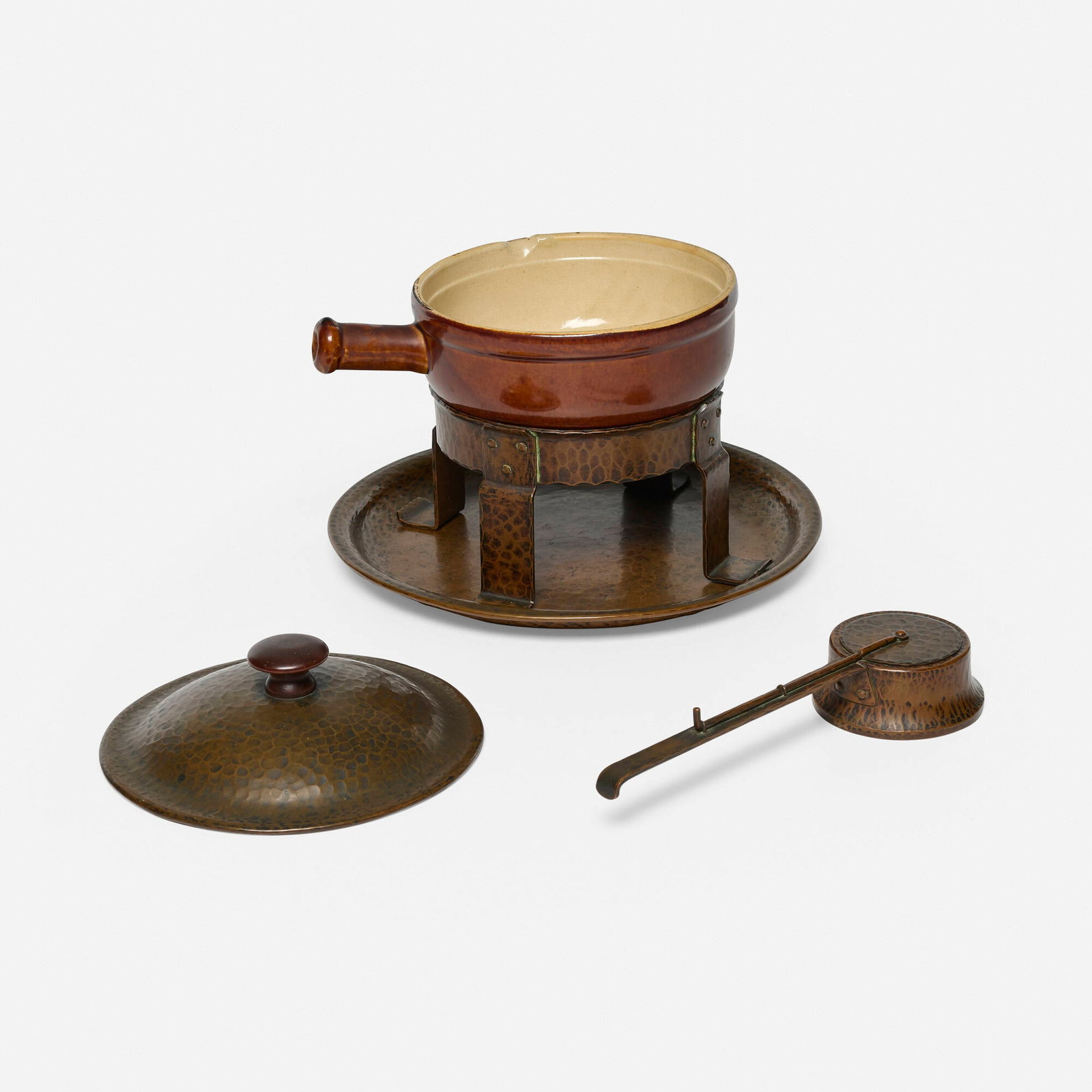 Gustav Stickley, Chafing dish set, model 369 - 3
