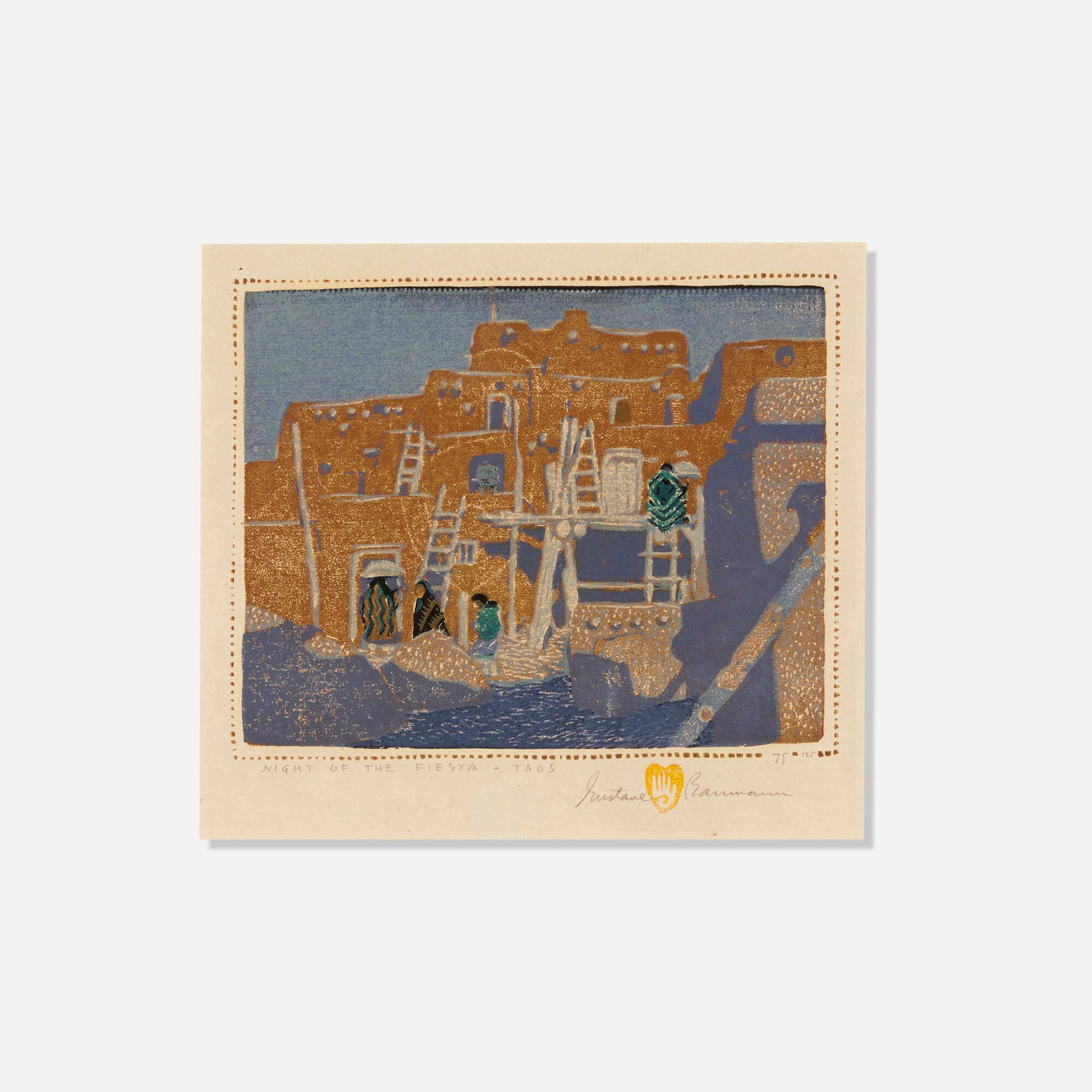 Gustave Baumann, Night of the Fiesta - Taos (1 of 4)