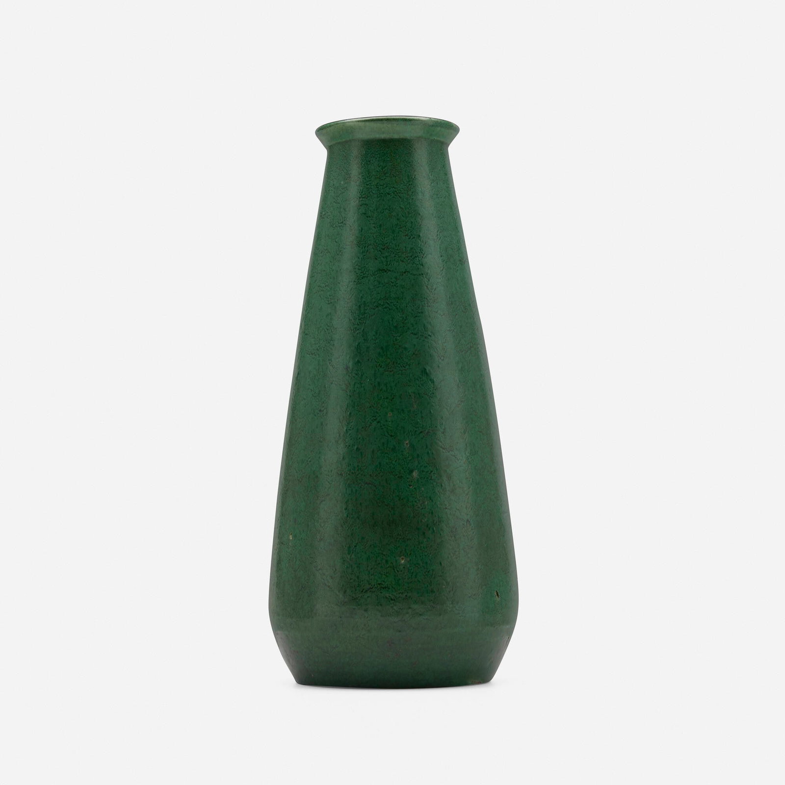 Merrimac Pottery, Vase: Merrimac Pottery Vase USA, c. 1905 glazed earthenware 11.5 h x 5 dia in (29 x 13 cm) Impressed manufacturer's mark to underside 'Merrimac' with sturgeon. This