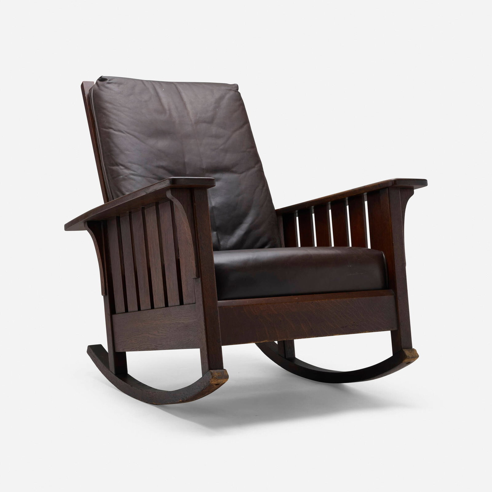 L. & J.G. Stickley, Reclining Morris rocker (1 of 4)