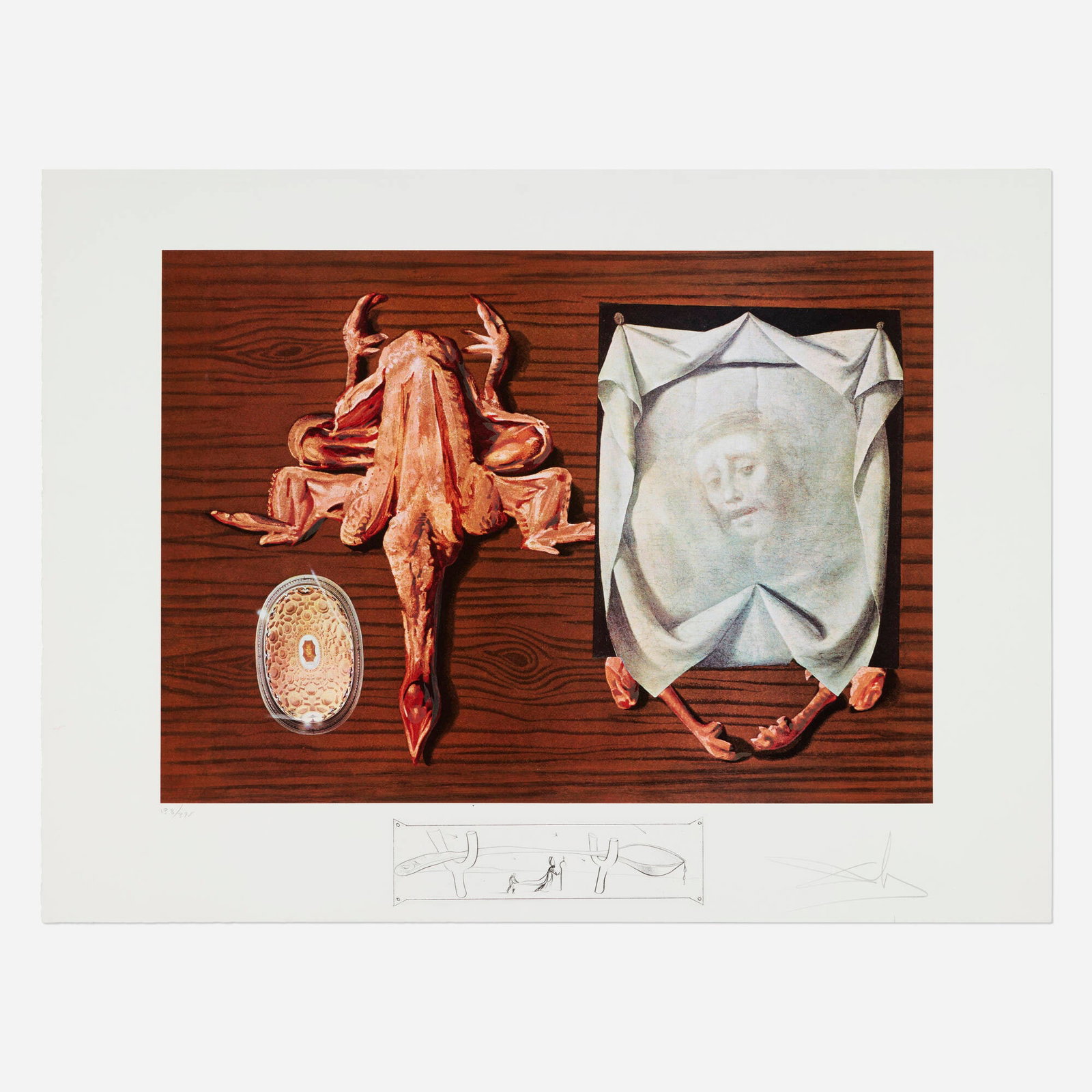 Salvador Dali, Sputniks Polished by Statistical Maggots (from the Les diners de Gala suite): Salvador Dali Sputniks Polished by Statistical Maggots (from the Les diners de Gala suite) 1971 offset lithograph in colors on Rives image: 16 h x 22.375 w in (41 x 57 cm) sheet: 21.875 h x 29.375