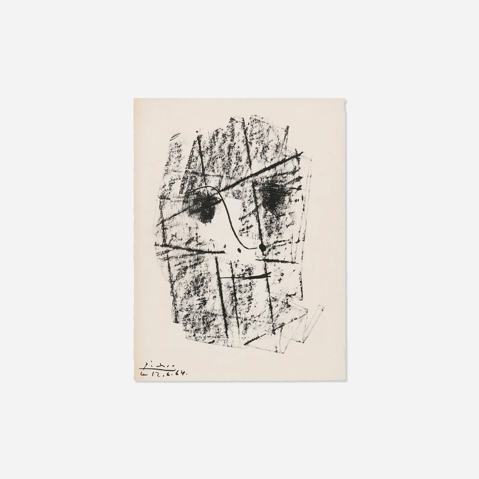 Pablo Picasso, Le visage (from the Pour Daniel-Henry Kahnweiler portfolio) (1 of 4)