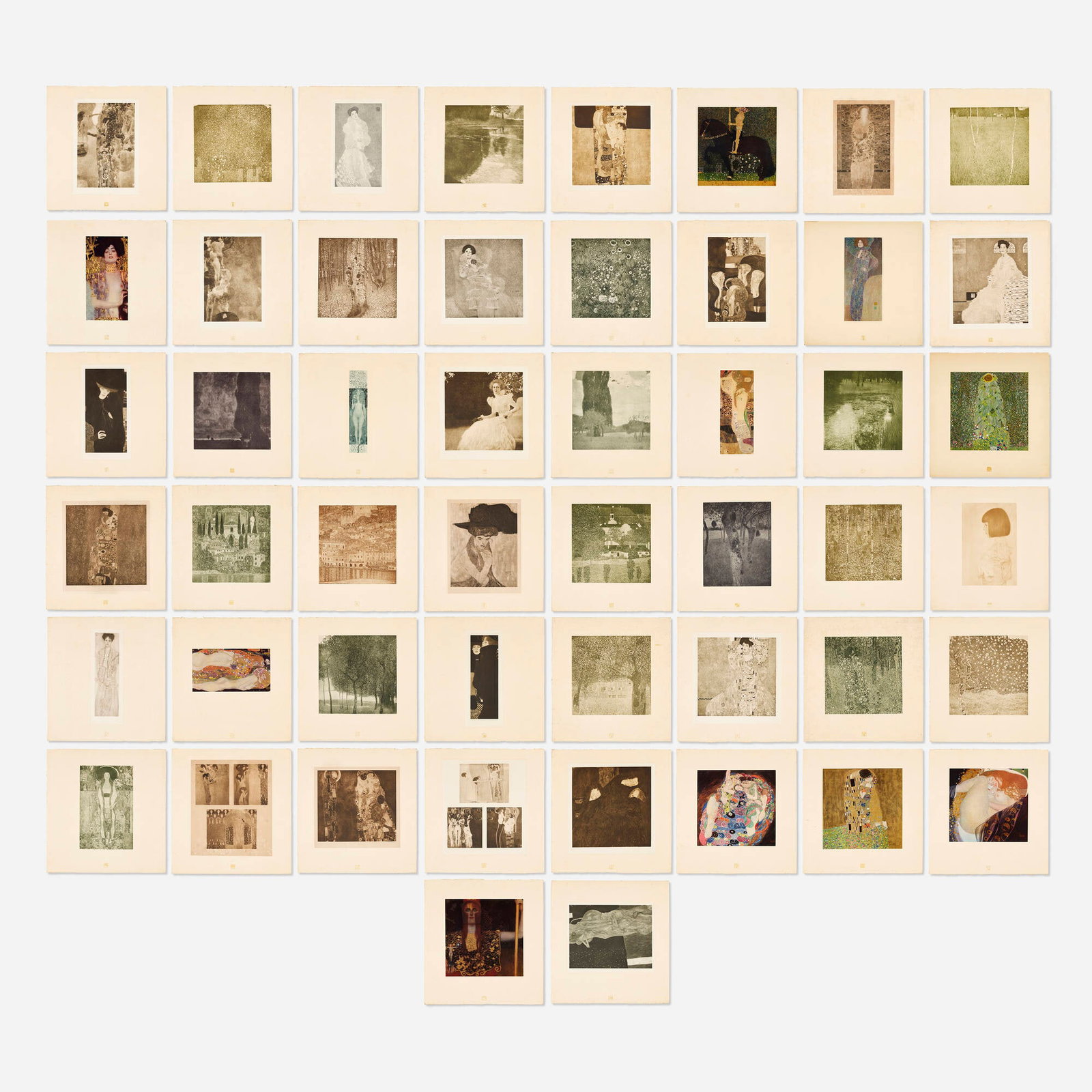 After Gustav Klimt, Das Werk von Gustav Klimt: After Gustav Klimt Das Werk von Gustav Klimt 1918 collotype in colors on chine colle paper laid down on heavy cream wove paper image (largest): 11.25 h x 11.75 w in (29 x 30 cm) image (smallest):