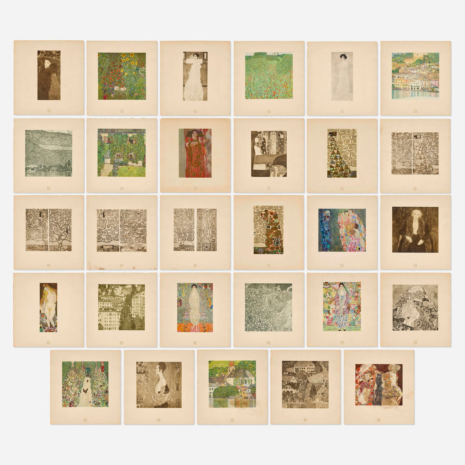 After Gustav Klimt, Eine Nachlese (An Aftermath): After Gustav Klimt Eine Nachlese (An Aftermath) 1931 / 1946 collotype in colors on chine colle paper laid down on heavy cream wove paper image (largest): 12 h x 12.25 w in (30 x 31 cm) image