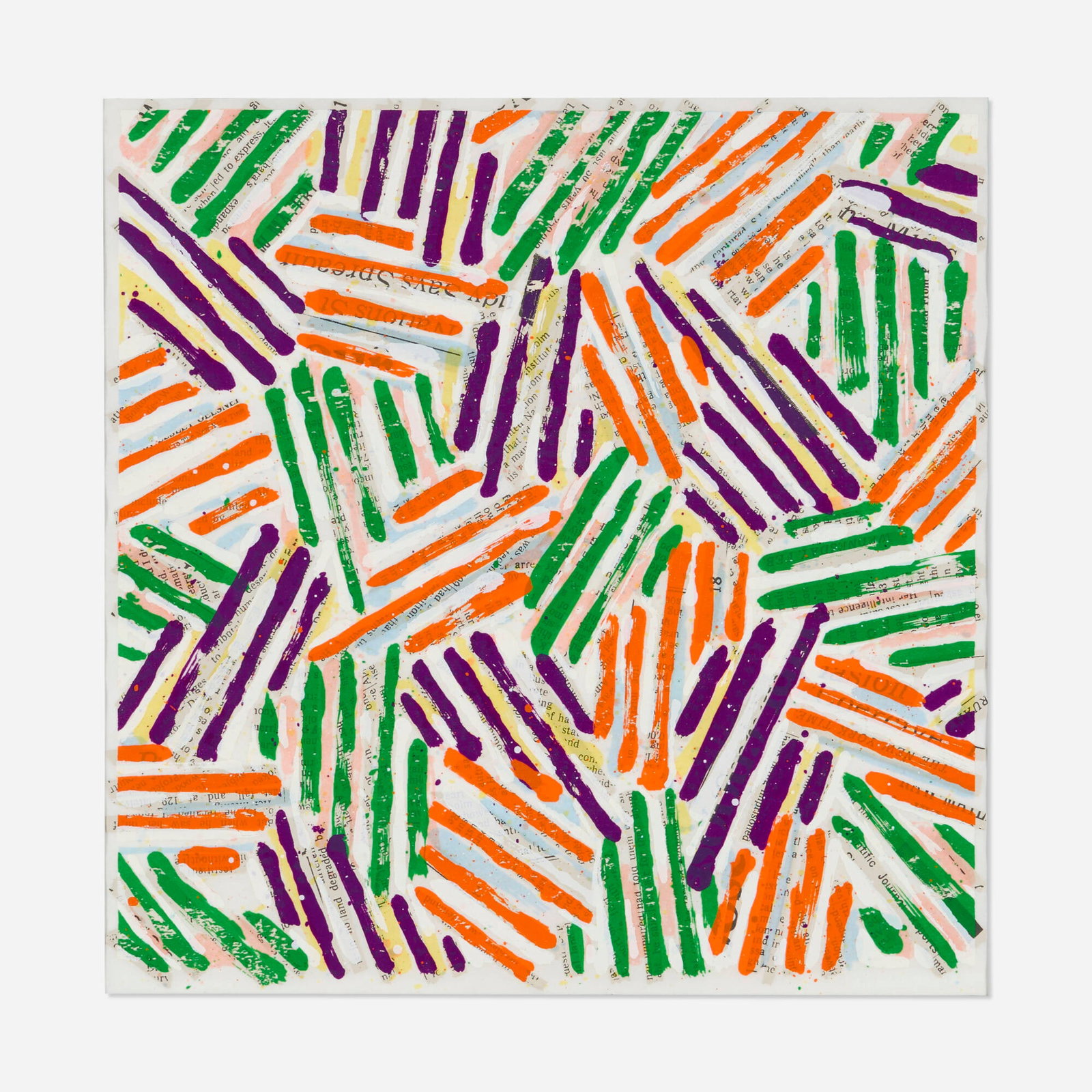Jasper Johns, Untitled: Jasper Johns Untitled 1977 screenprint in colors on Patapar printing parchment image: 9.5 h x 9.375 w in (24 x 24 cm) sheet: 9.75 h x 10.125 w in (25 x 26 cm) This work is from the edition o