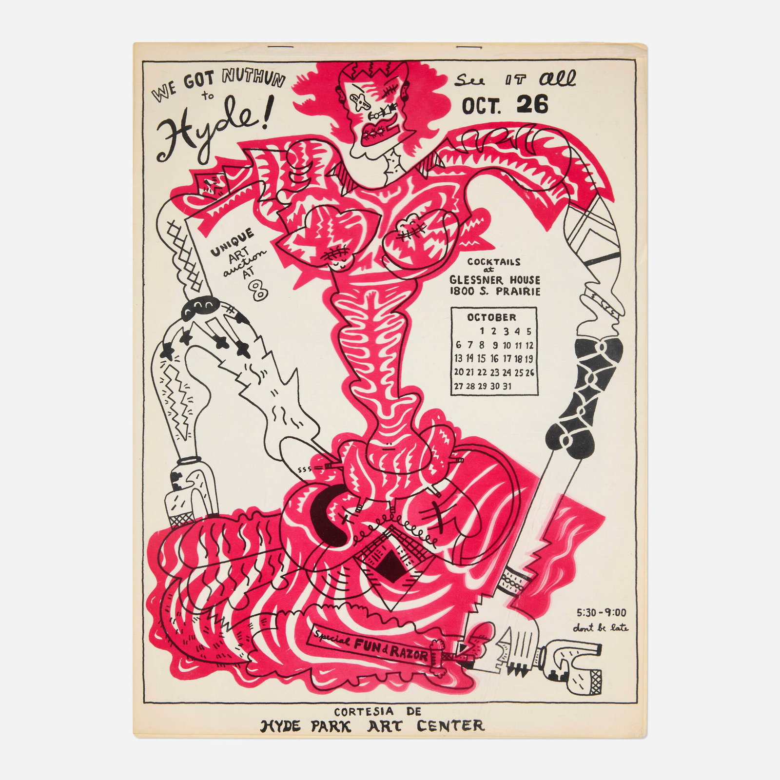Hairy Who (various artists), Hyde Park Art Center auction poster (1 of 5)