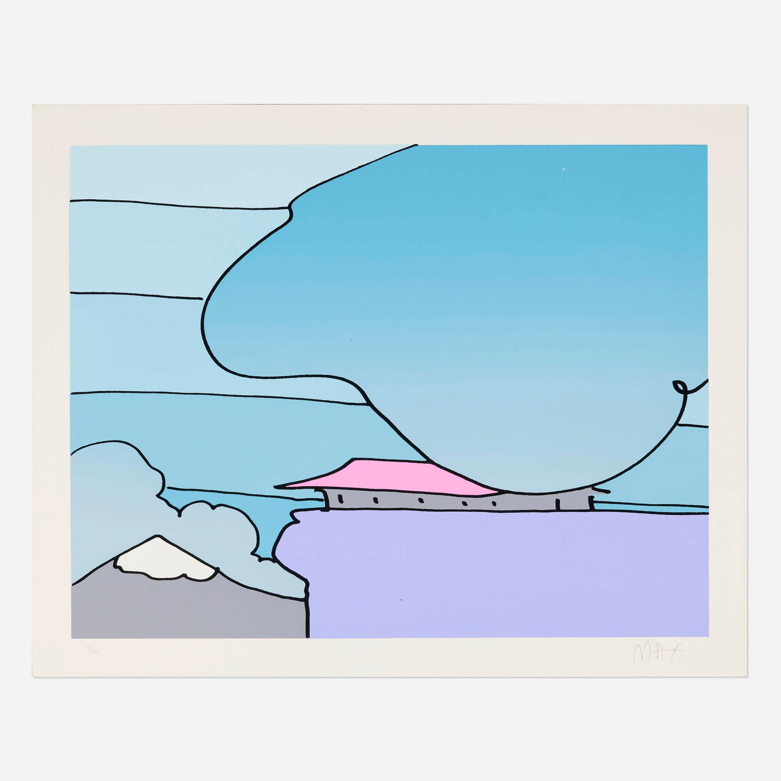 Peter Max, Early Morning Light I: Peter Max Early Morning Light I 1977 screenprint in colors image: 18.875 h x 24.375 w in (48 x 62 cm) sheet: 22 h x 27.5 w in (56 x 70 cm) Signed and numbered to lower edge '40/150 Max&