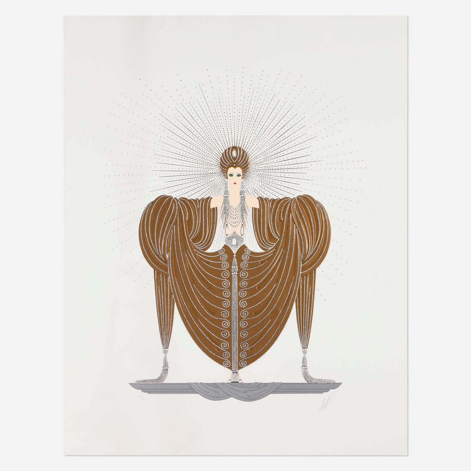 Erte (Romain de Tirtoff), Radiance (from the Celestial Virtues suite) (1 of 3)