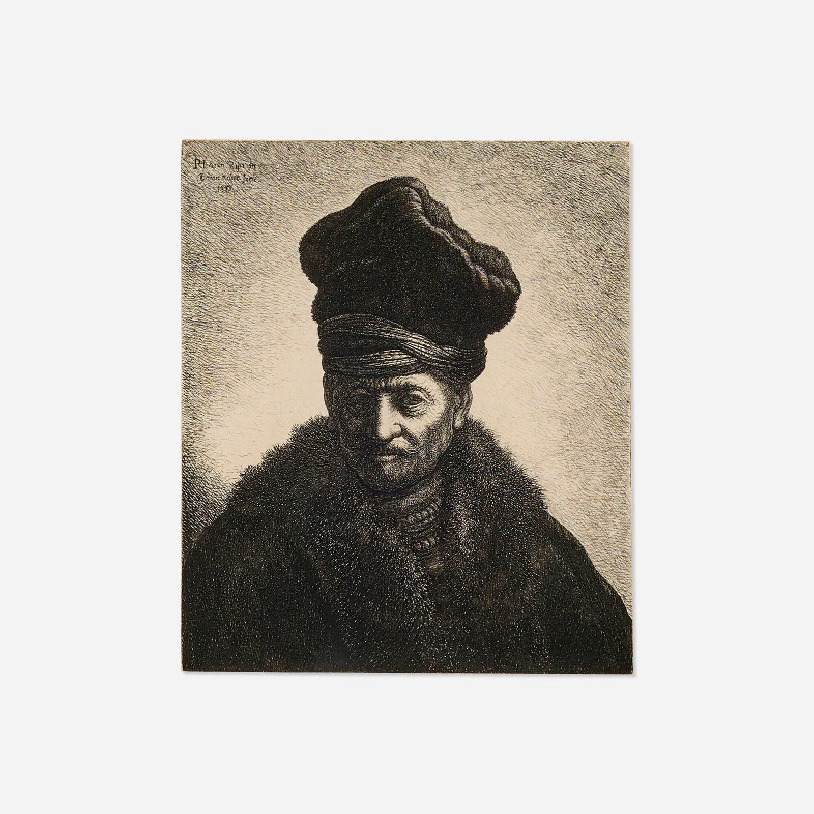 Jan Georg van Vliet, Portrait of a Man, after Rembrandt (1 of 4)