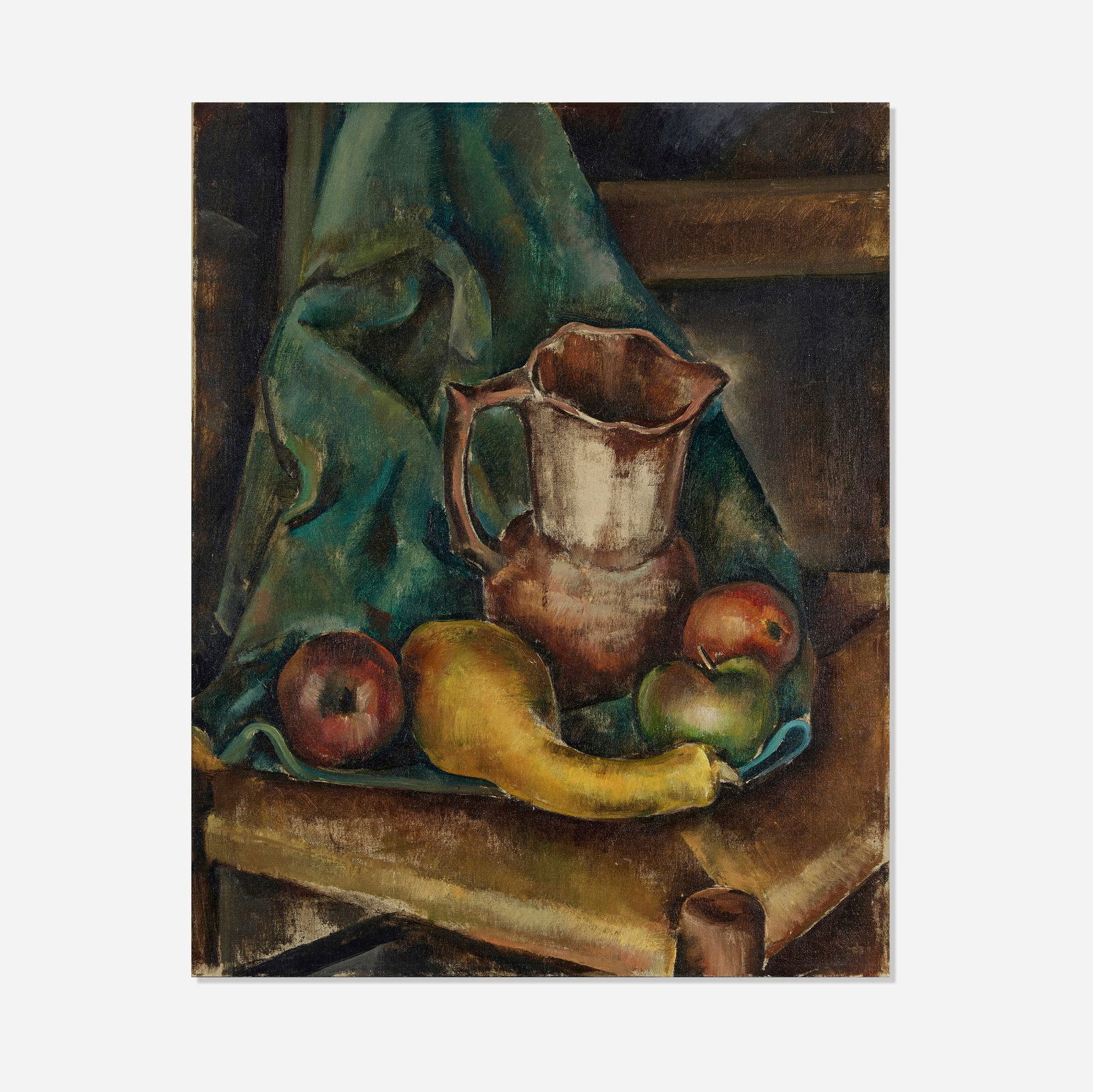 Arnold Blanch, Untitled (Still Life with Fruit and Squash): Arnold Blanch Untitled (Still Life with Fruit and Squash) oil on canvas 20 h x 15.875 w in (51 x 40 cm) Provenance: The Artist | Estate of Doris Lee | Private Collection | Thence by