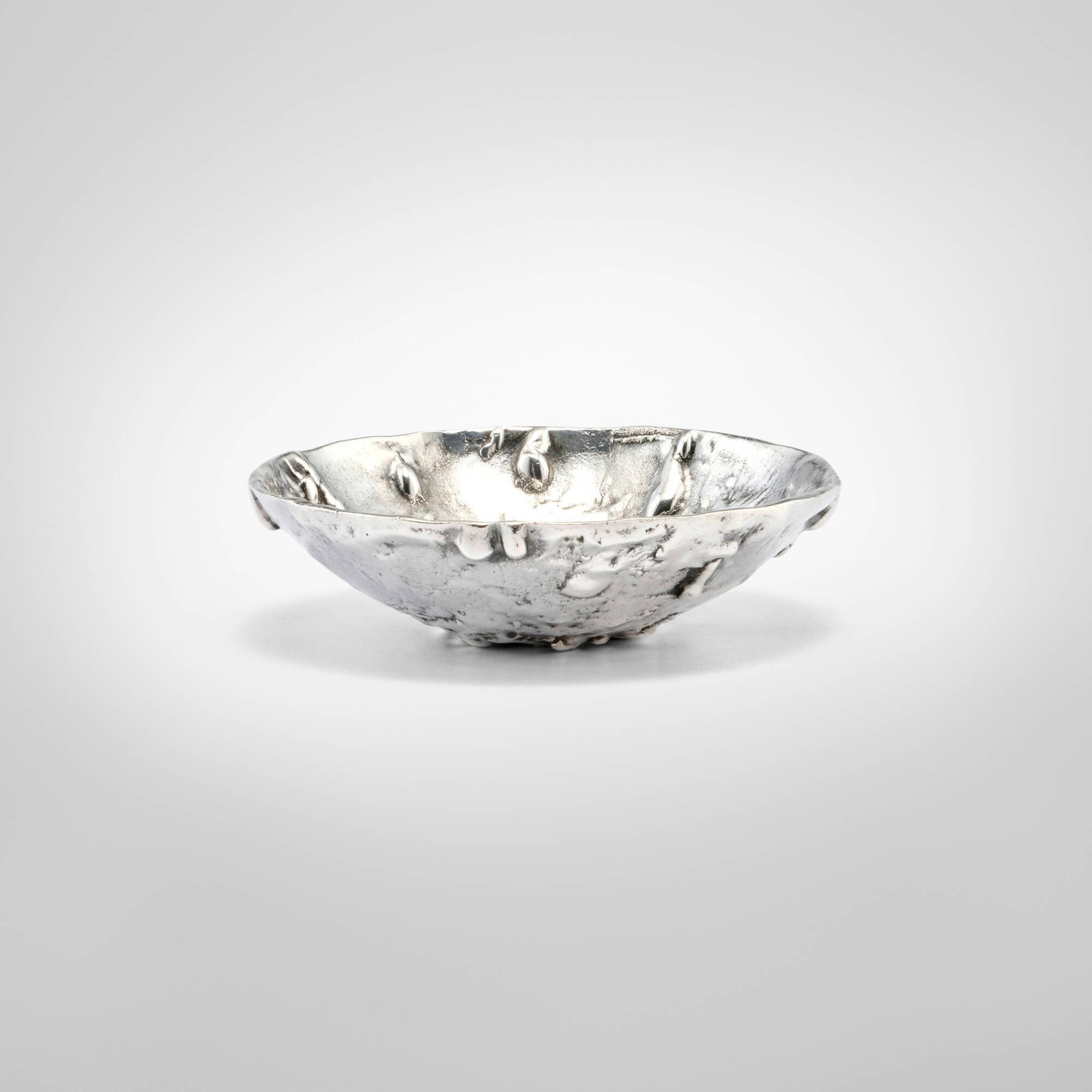 Aage Weimar, Bowl: Aage Weimar Bowl Denmark, c. 1950 silver 1.25 h x 4.625 dia in (3 x 12 cm) Impressed signature to underside 'Aage Weimar Pure Silver Denmark'. 9.04 ozt. This work will ship from