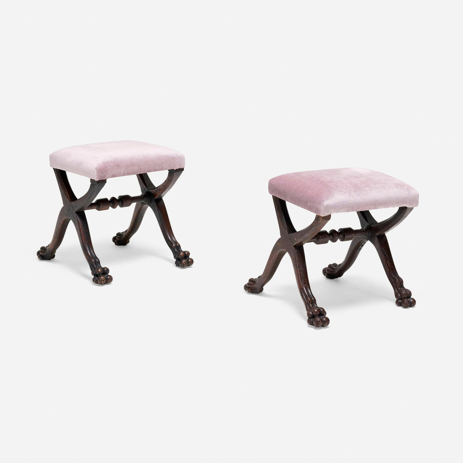 Regency Style, Curule-form stools, pair - 2
