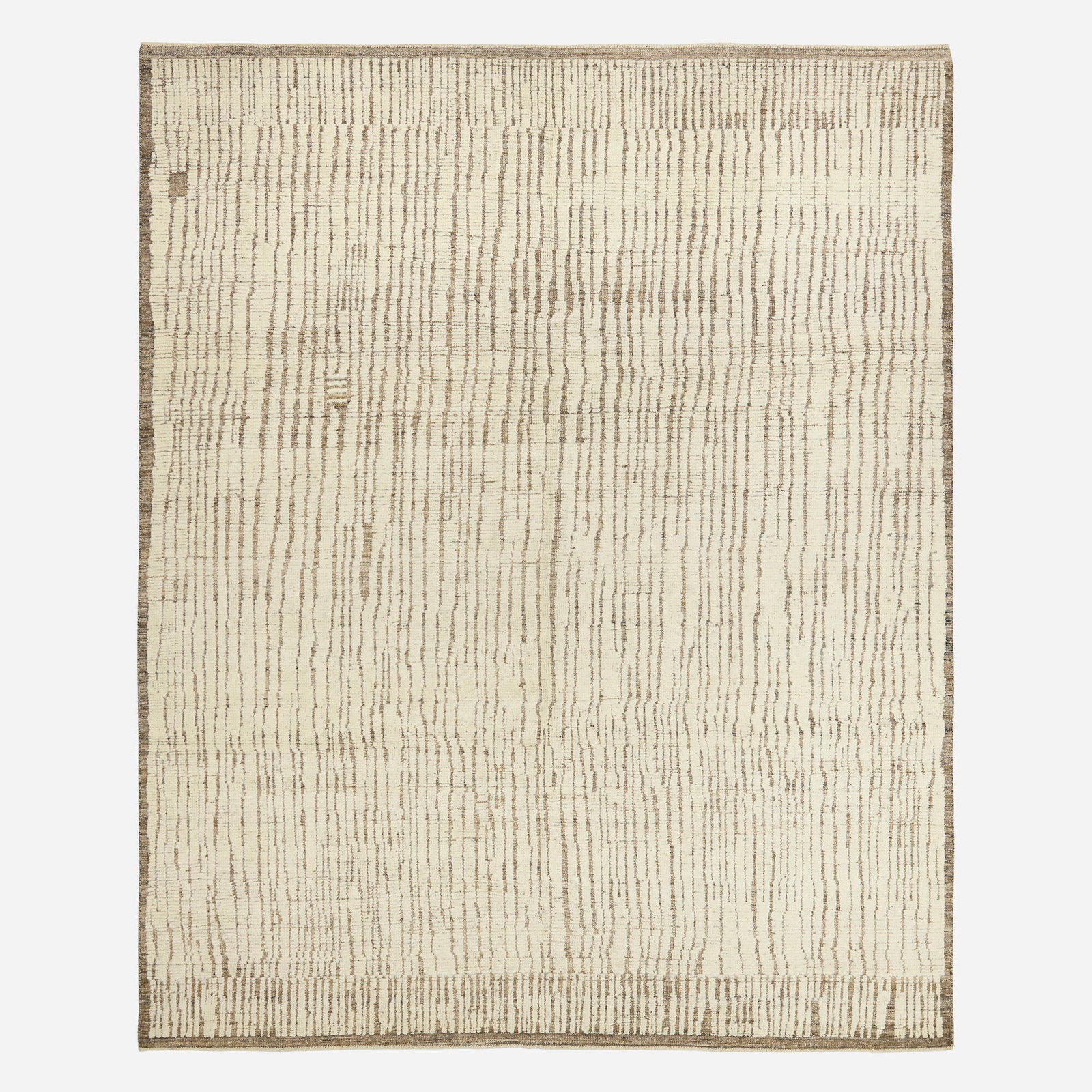 Moroccan Style, Low pile carpet: Moroccan Style Low pile carpet Pakistan, 21st century hand-knotted wool 8'1" x 10'1" in (247 x 307 cm) This work will ship from Lambertville, New Jersey.