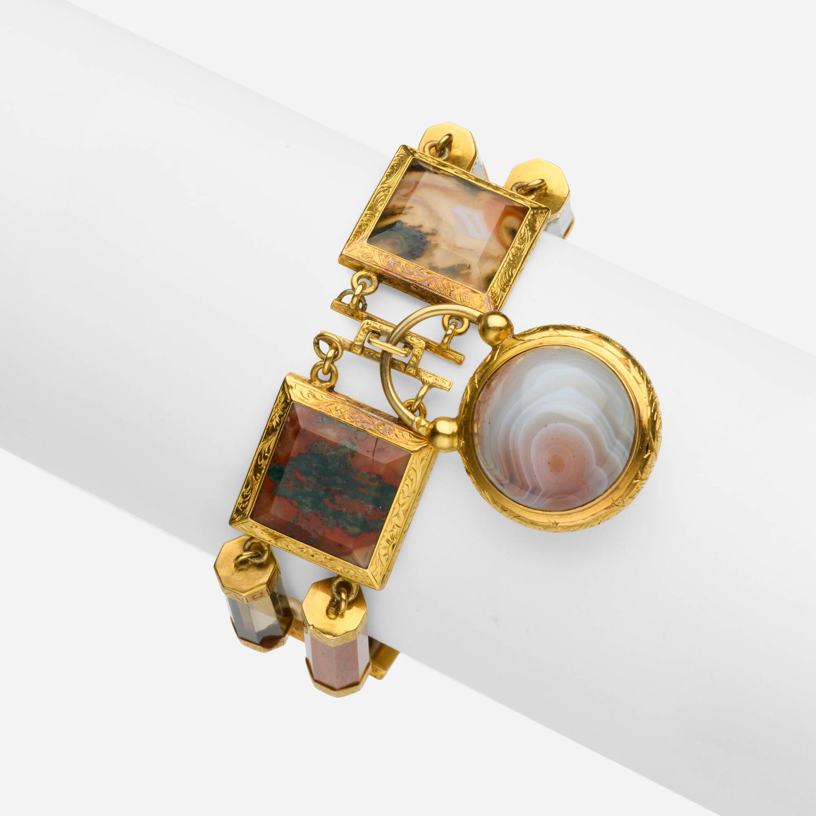 Victorian, Scottish agate and gold bracelet (1 of 2)
