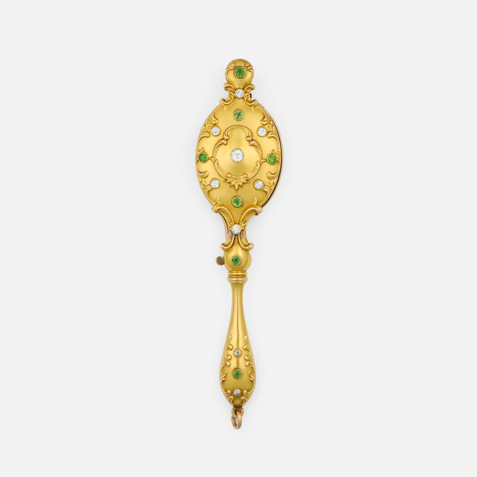 Art Nouveau, Diamond, demantoid garnet, and gold lorgnette (1 of 3)