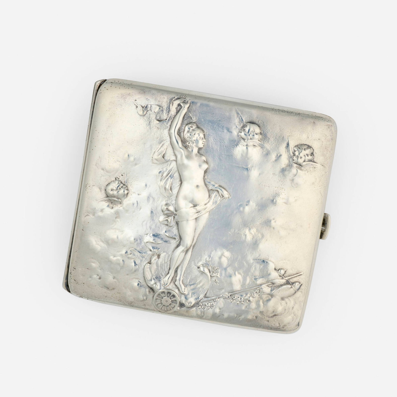 Mauser Manufacturing Co., Art Nouveau sterling silver cigarette case (1 of 4)