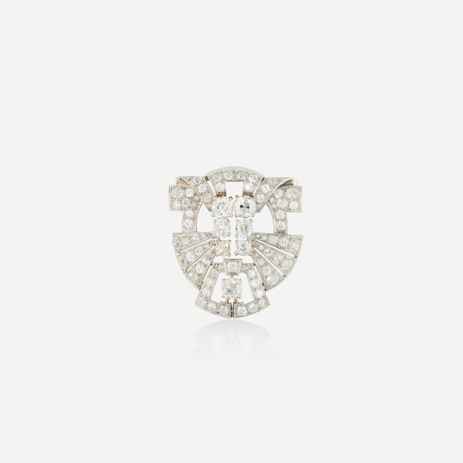 Art Deco, Diamond and platinum dress clip (1 of 2)