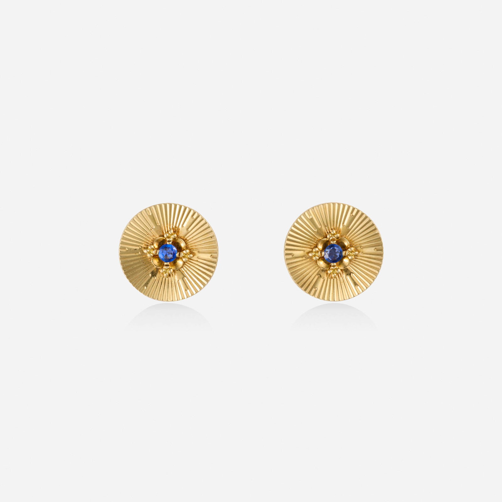 Tiffany & Co., Retro sapphire and gold earrings (1 of 3)