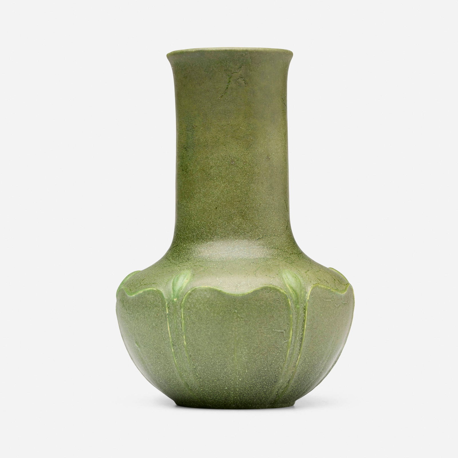Grueby Faience Company, Vase with leaves and buds (1 of 4)