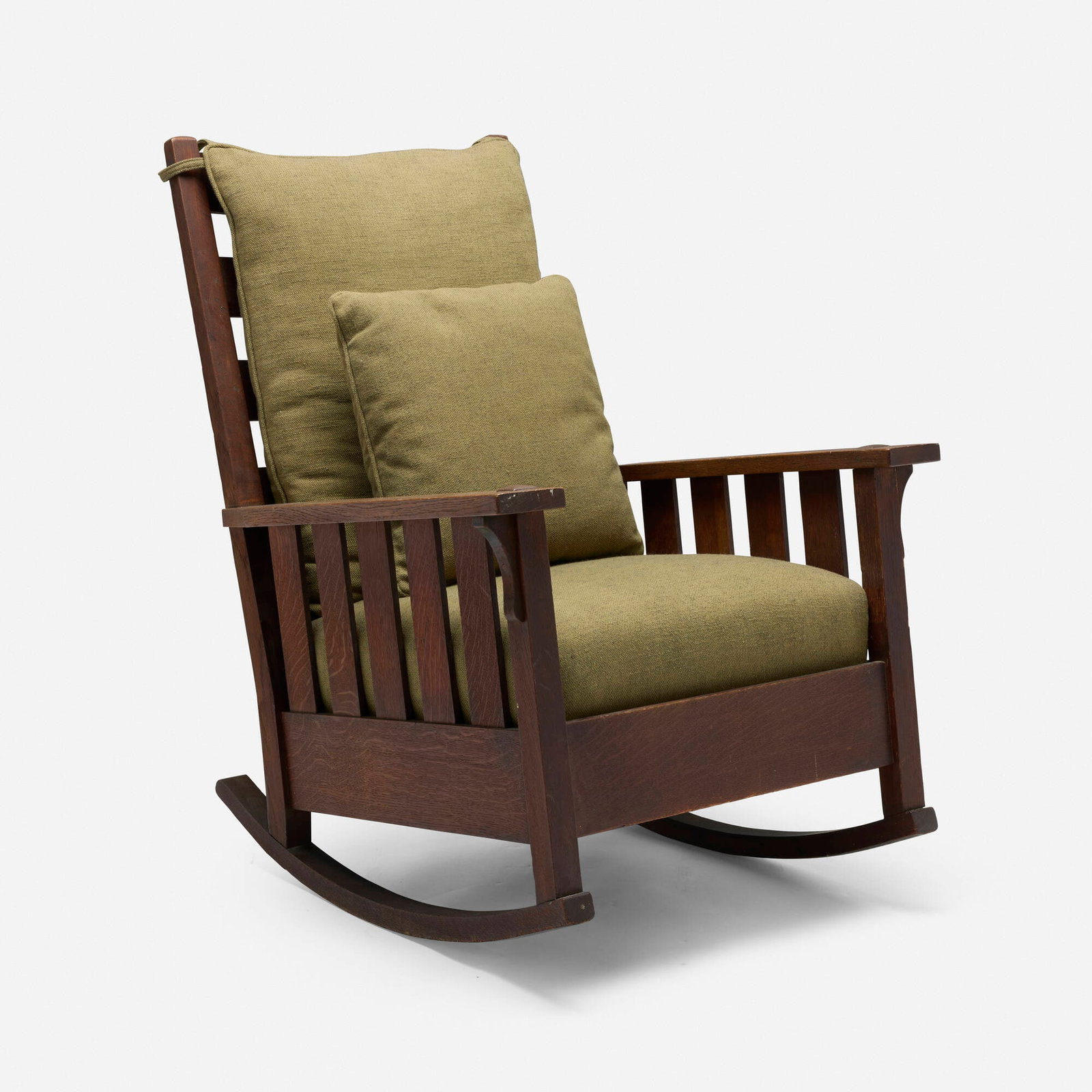 Gustav Stickley, Straight arm rocker, model 323 (1 of 6)