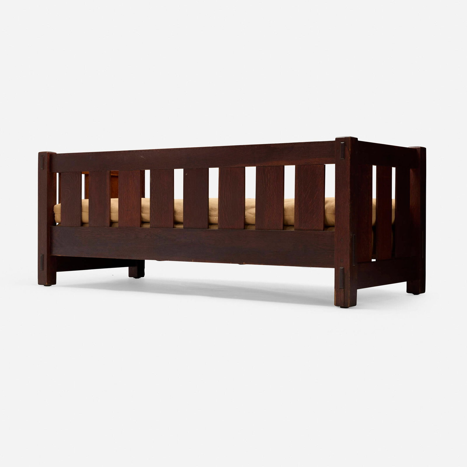 Gustav Stickley, Even-arm settle, model 208 - 4