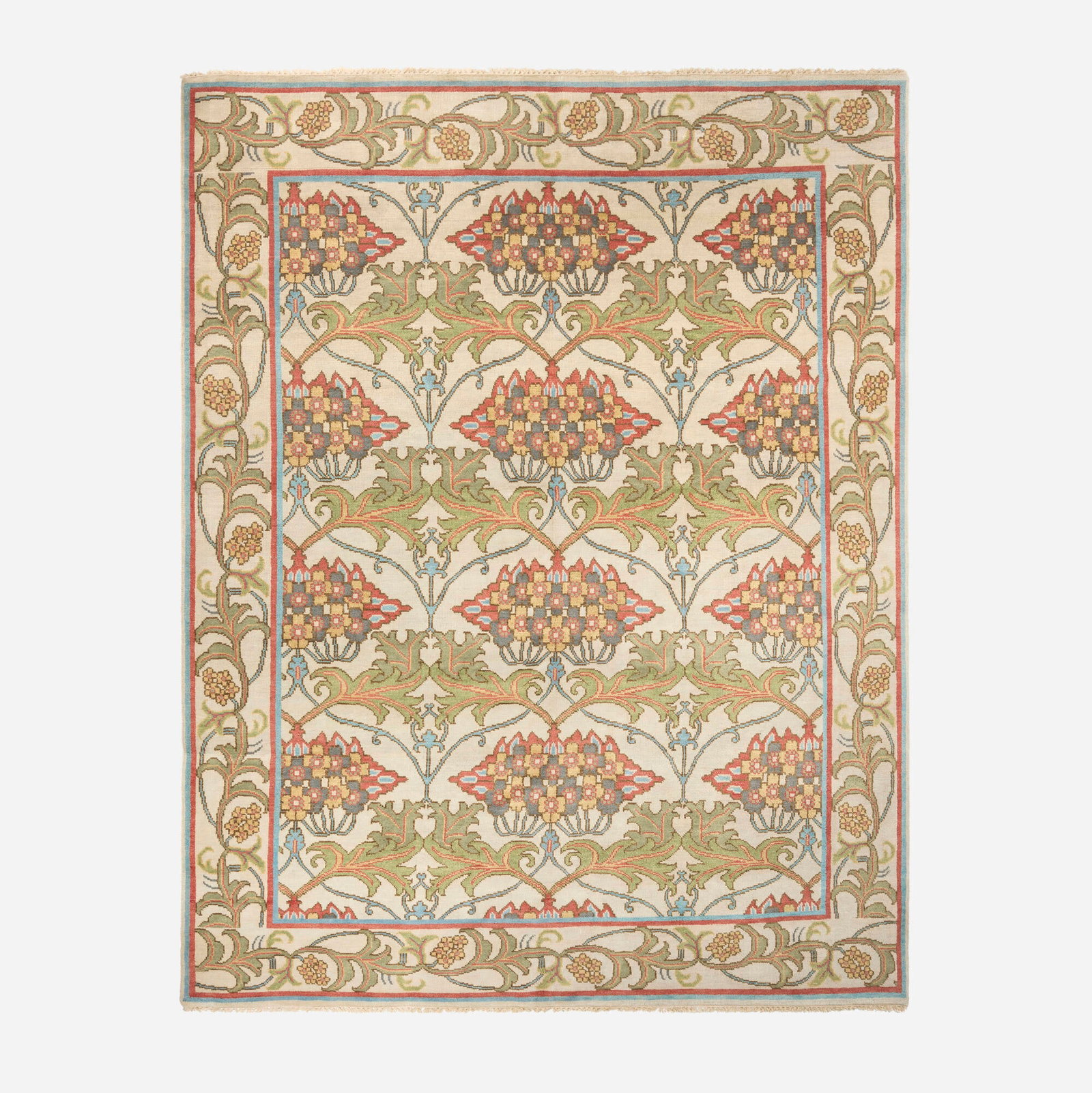 In the manner of William Morris, Medium pile carpet: In the manner of William Morris Medium pile carpet 21st century hand-knotted wool 9'1" x 11'11" in (277 x 363 cm) Numbered to edge of underside '31891'. This work will ship from