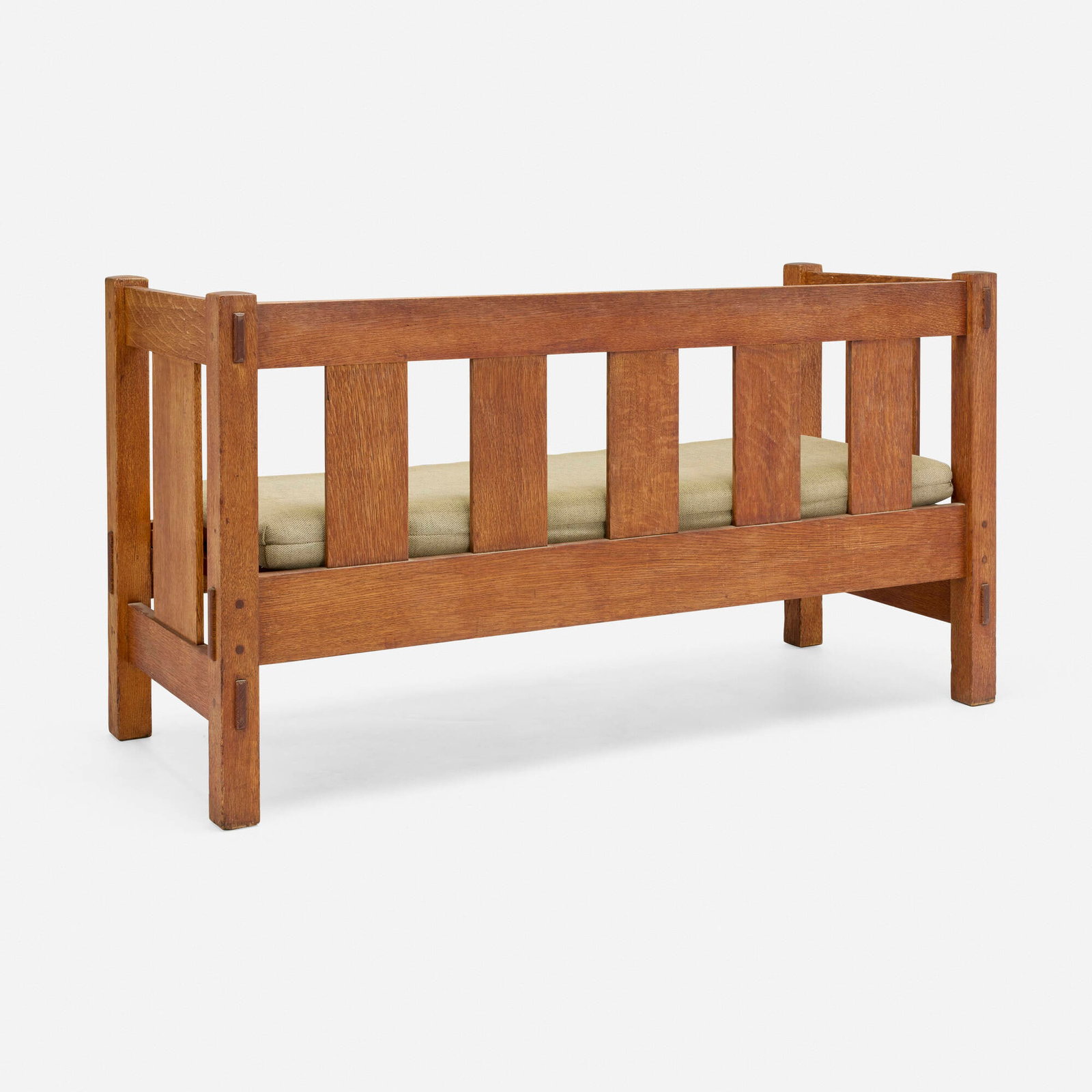Gustav Stickley, Hall settle, model 205 - 4