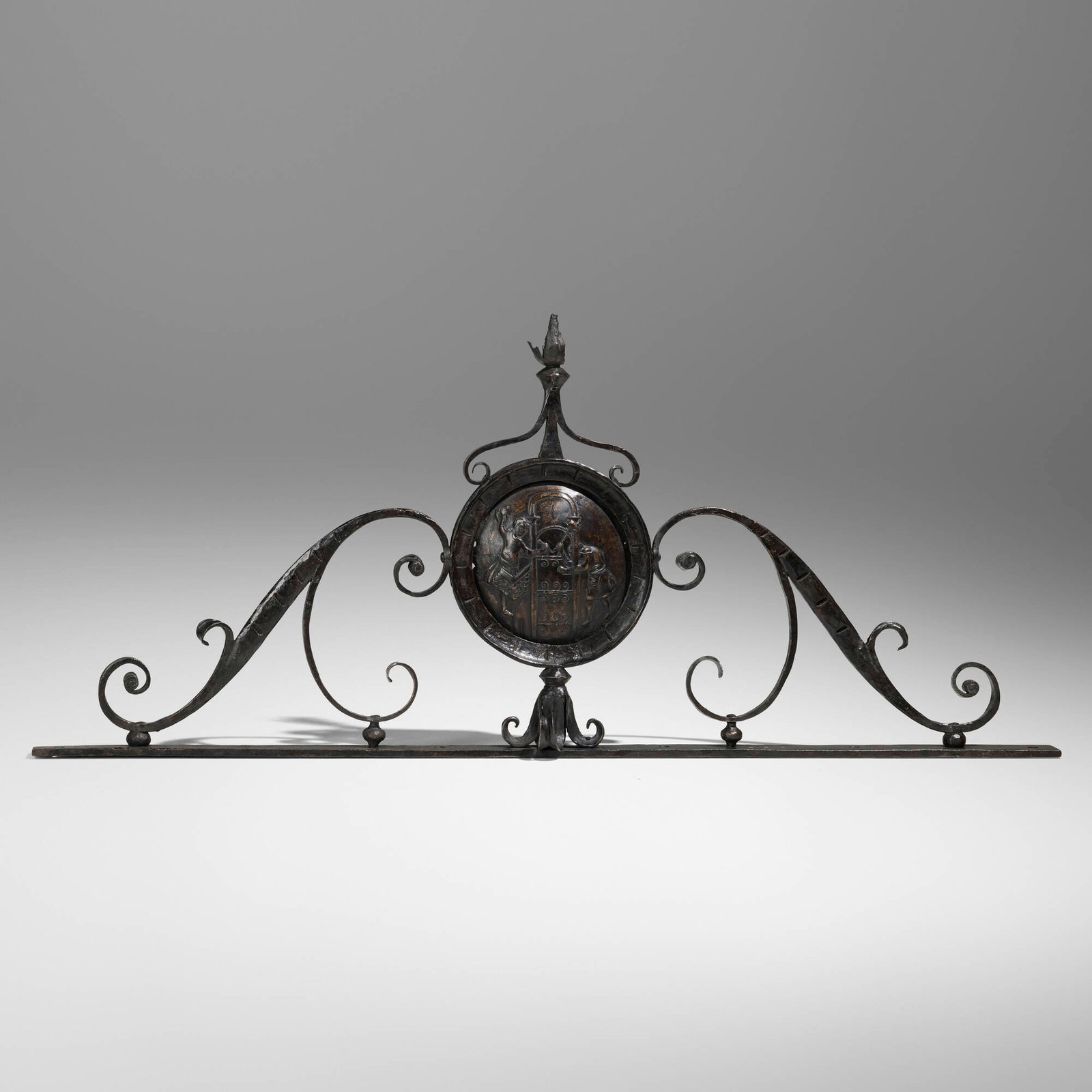 Samuel Yellin, Gate transom from the Arch Street Workshop, Philadelphia: Samuel Yellin Gate transom from the Arch Street Workshop, Philadelphia USA, 1915-16 wrought iron 23 h x 53.75 w x 5.5 d in (58 x 137 x 14 cm) The Arch Street Workshop, designed in 1915 by the prestigi