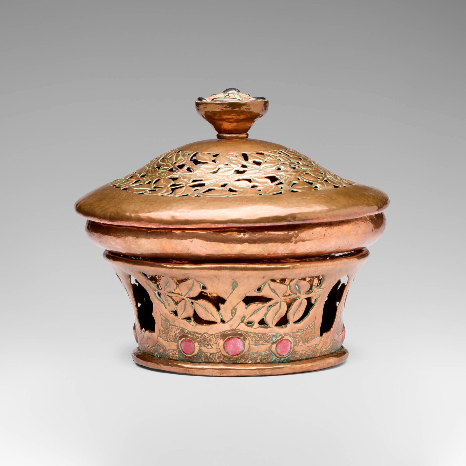 Edward Spencer, attribution, Covered potpourri bowl on stand (1 of 4)