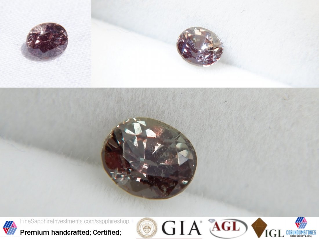 Alexandrite 90% color change, purple/green|GIA 0.40 ct (1 of 1)