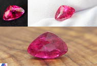 Rubellite, unheated, raspberry red/purplish 2.95 ct