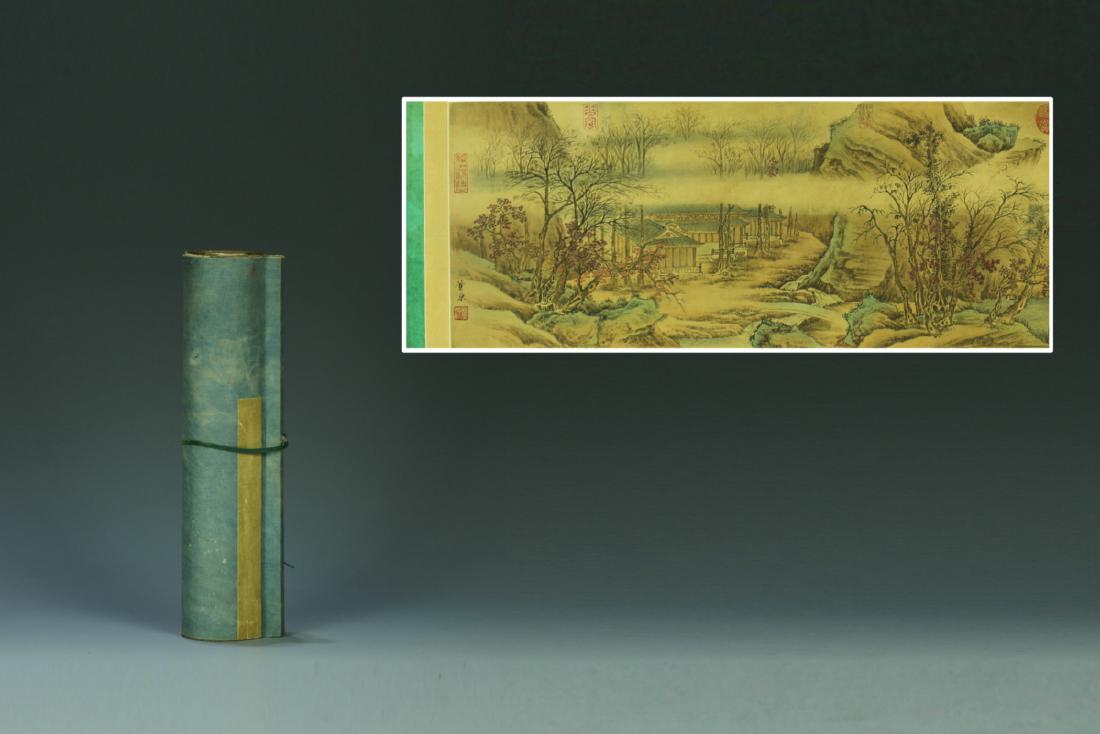 A large Chinese Dongyuan scroll painting (1 of 10)