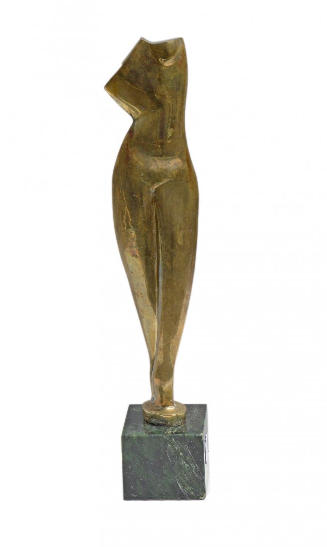 Torso: 343: After Alexander Archipenko, Woman torso, polished bronze