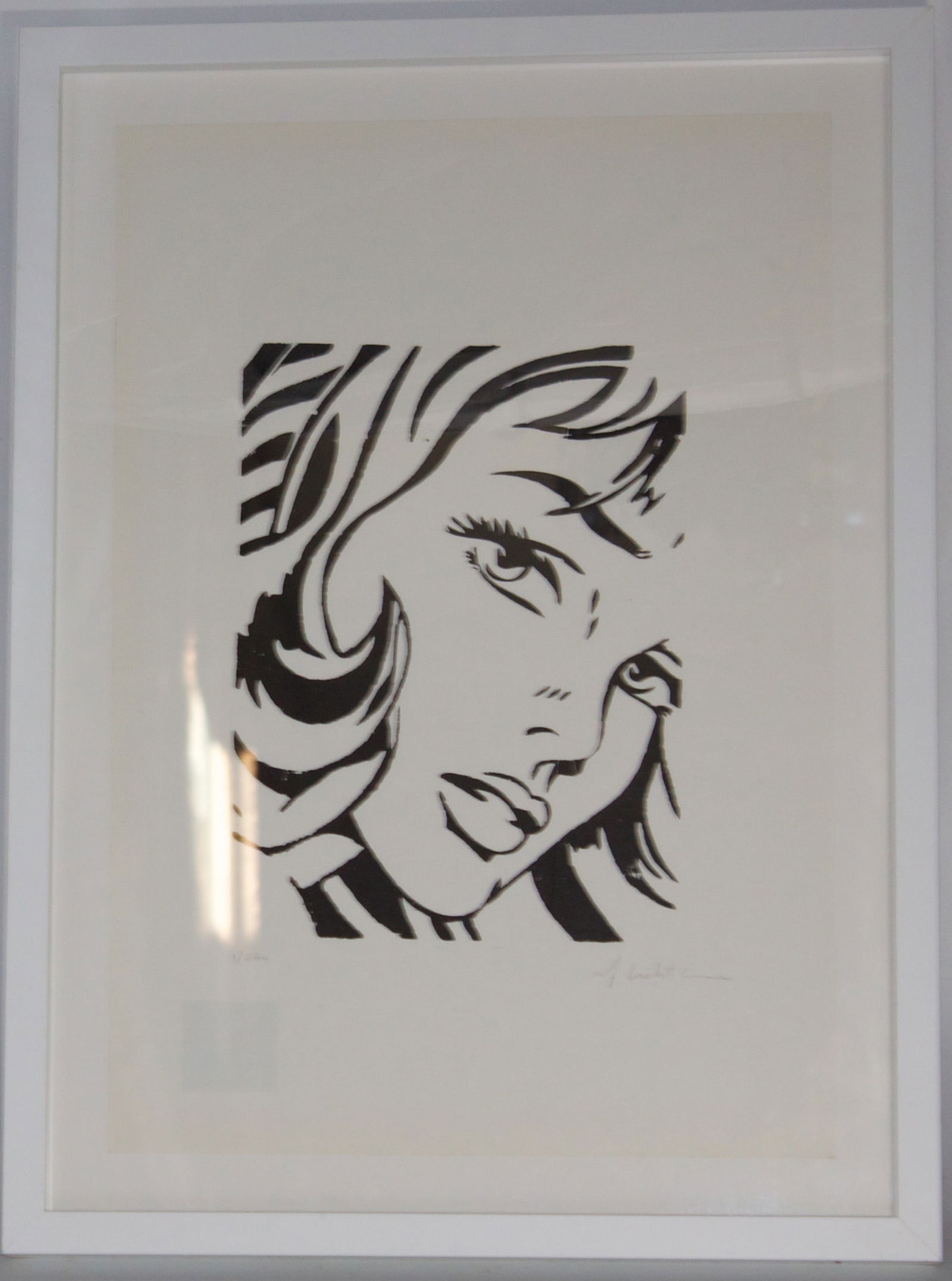 Print Signed Roy Lichtenstein "Girl with Hair Ribbon" (1 of 3)