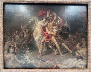 Thomas Stothard R.A.19th century oil painting on panel "Ulysses and the Sirens"