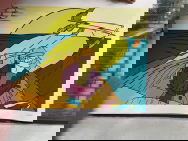 Valerio Adami lithograph "The Sailor" stamped & signed